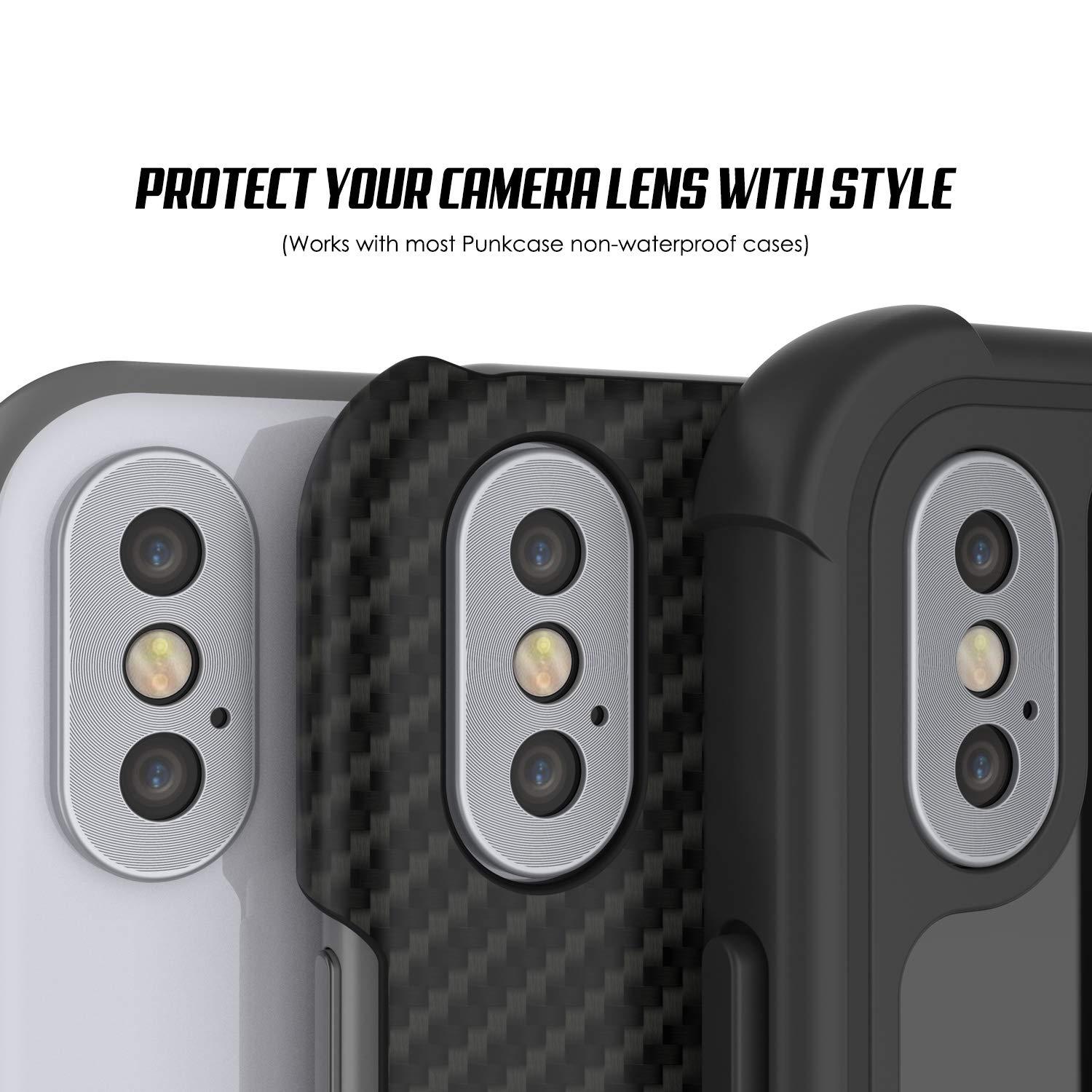 Punkcase iPhone XS Camera Protector Ring [Silver]