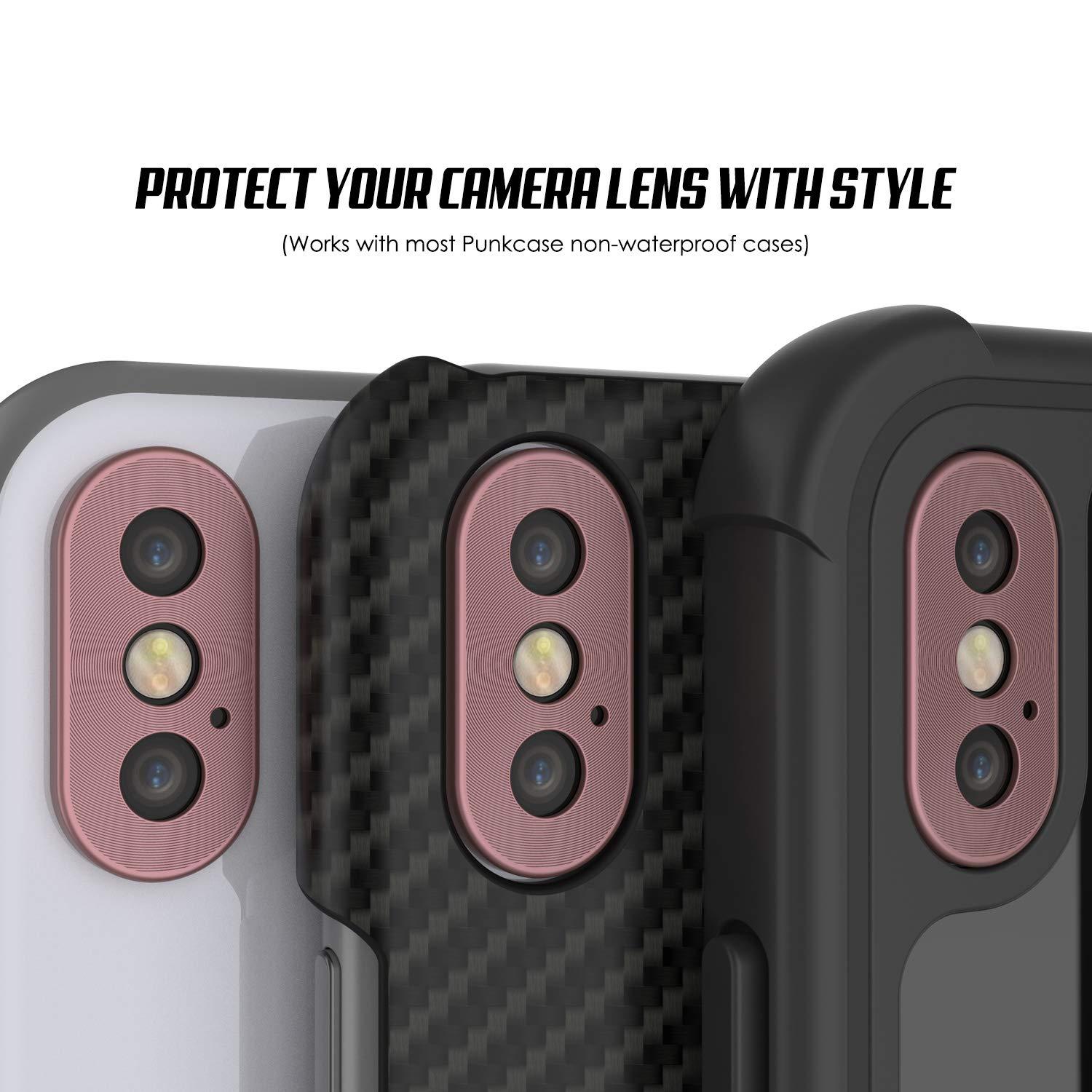 Punkcase iPhone XS Camera Protector Ring [Rose-Gold]
