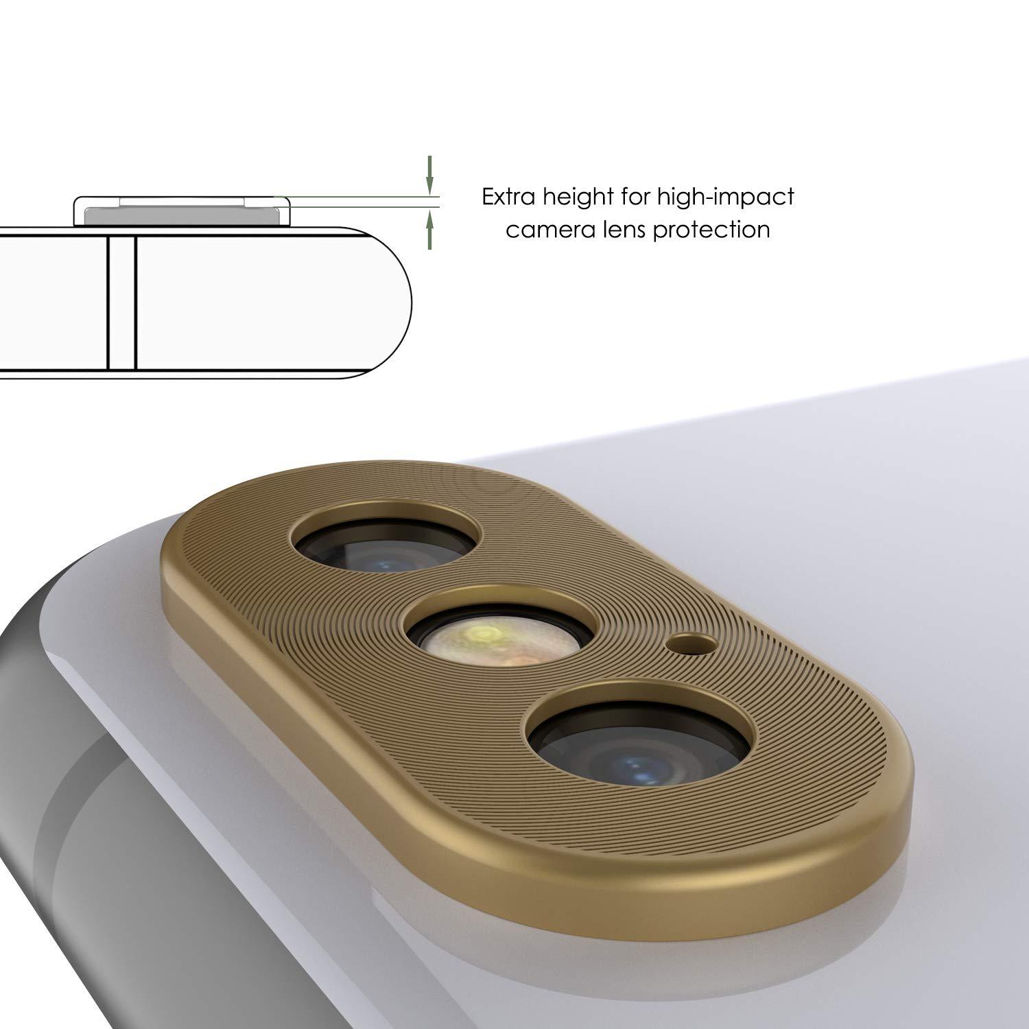 Punkcase iPhone XS Camera Protector Ring [Gold]