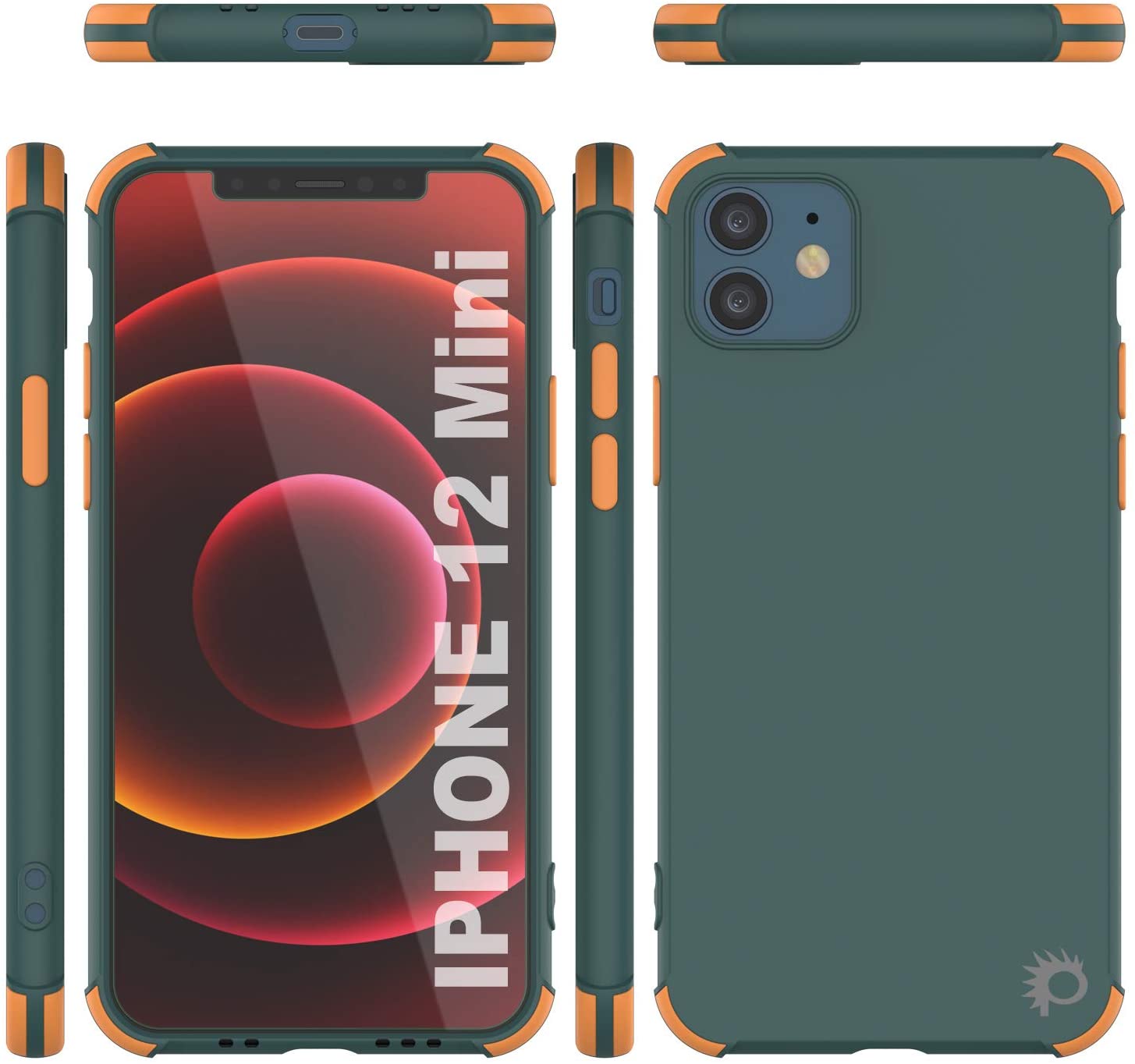 Punkcase Protective & Lightweight TPU Case [Sunshine Series] for iPhone 12 Mini [Dark Green]