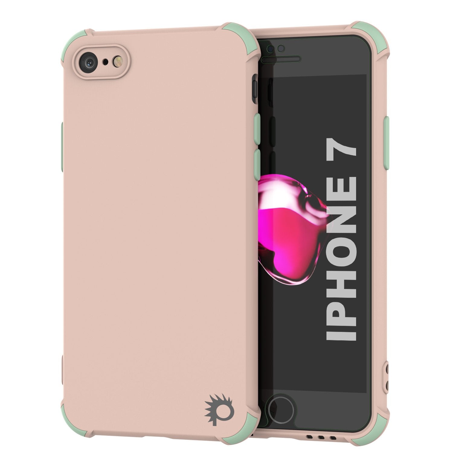 Punkcase Protective & Lightweight TPU Case [Sunshine Series] for iPhone 7 [Pink]