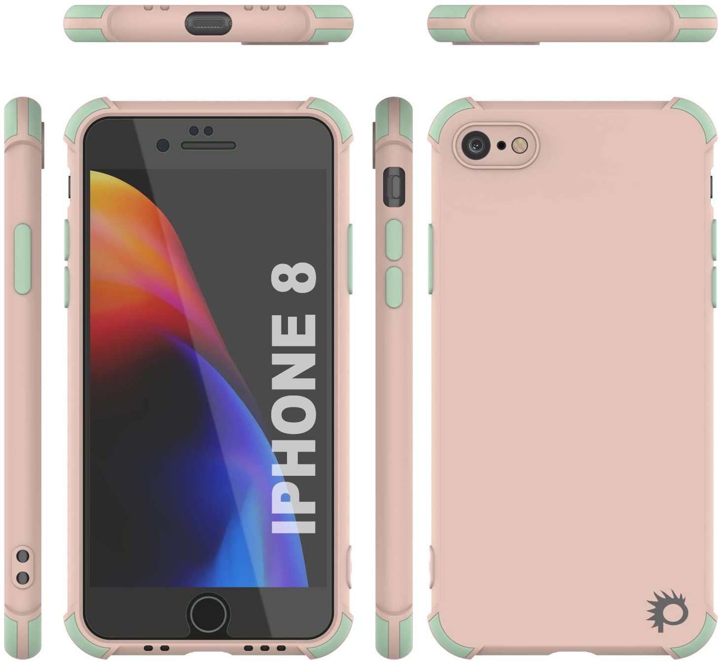 Punkcase Protective & Lightweight TPU Case [Sunshine Series] for iPhone 8 [Pink]