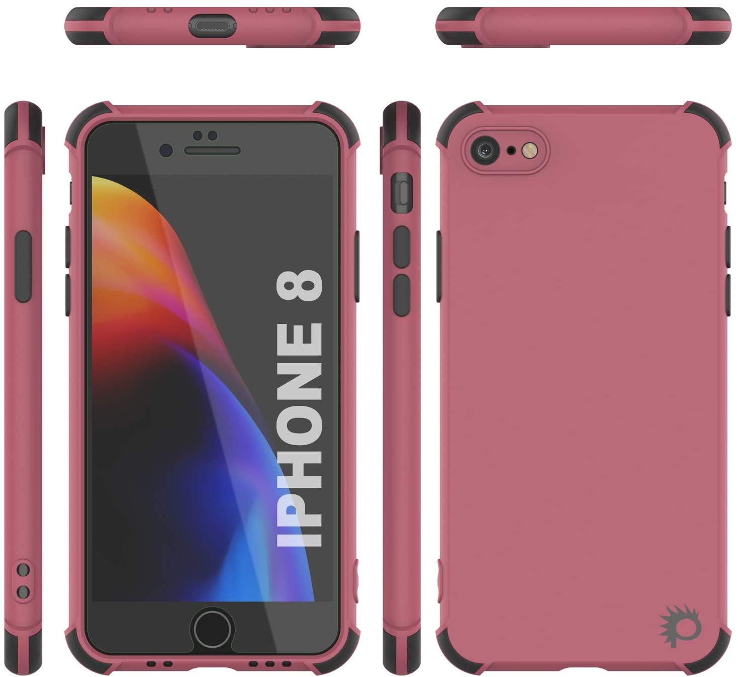Punkcase Protective & Lightweight TPU Case [Sunshine Series] for iPhone 8 [Rose]