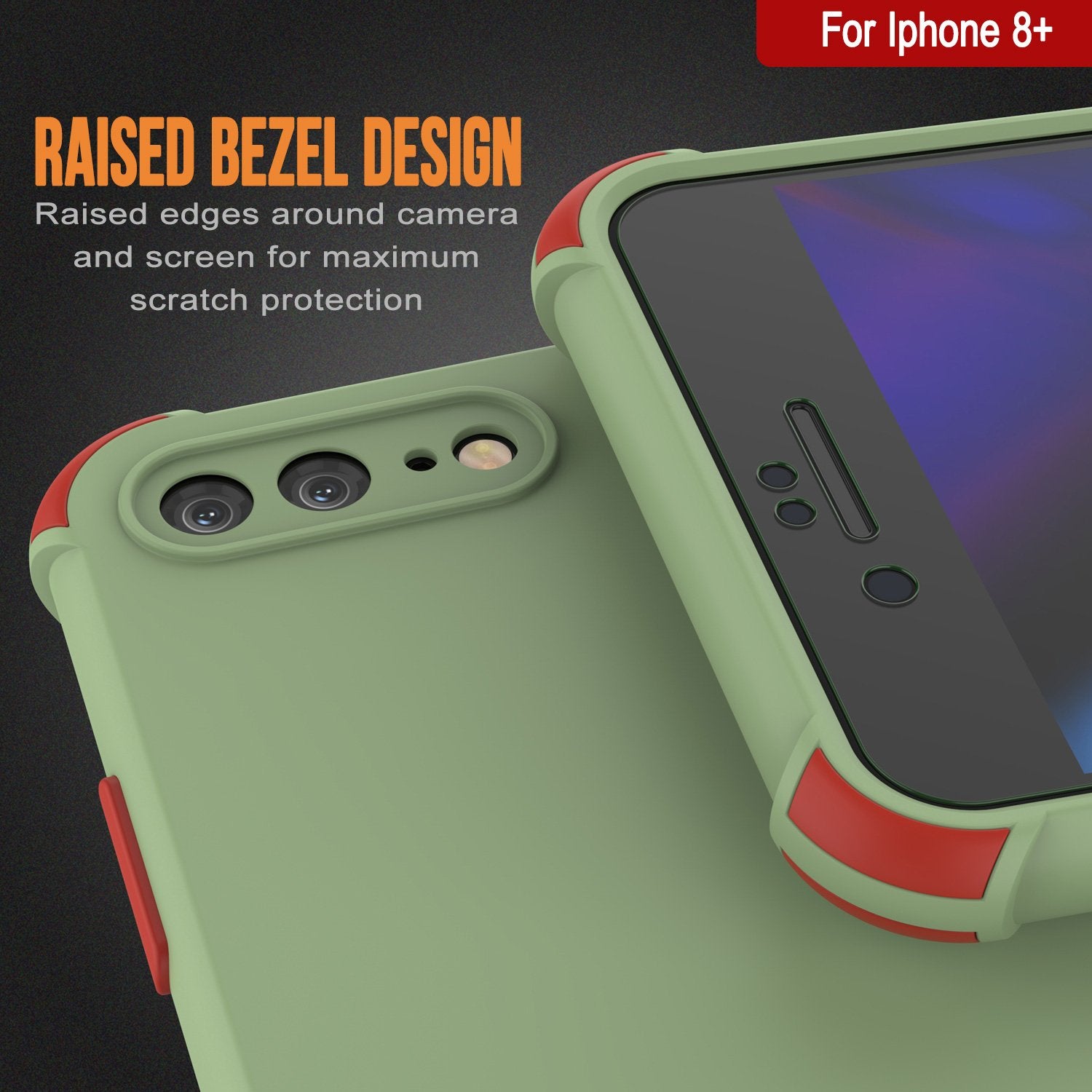 Punkcase Protective & Lightweight TPU Case [Sunshine Series] for iPhone 8+ Plus [Light Green]
