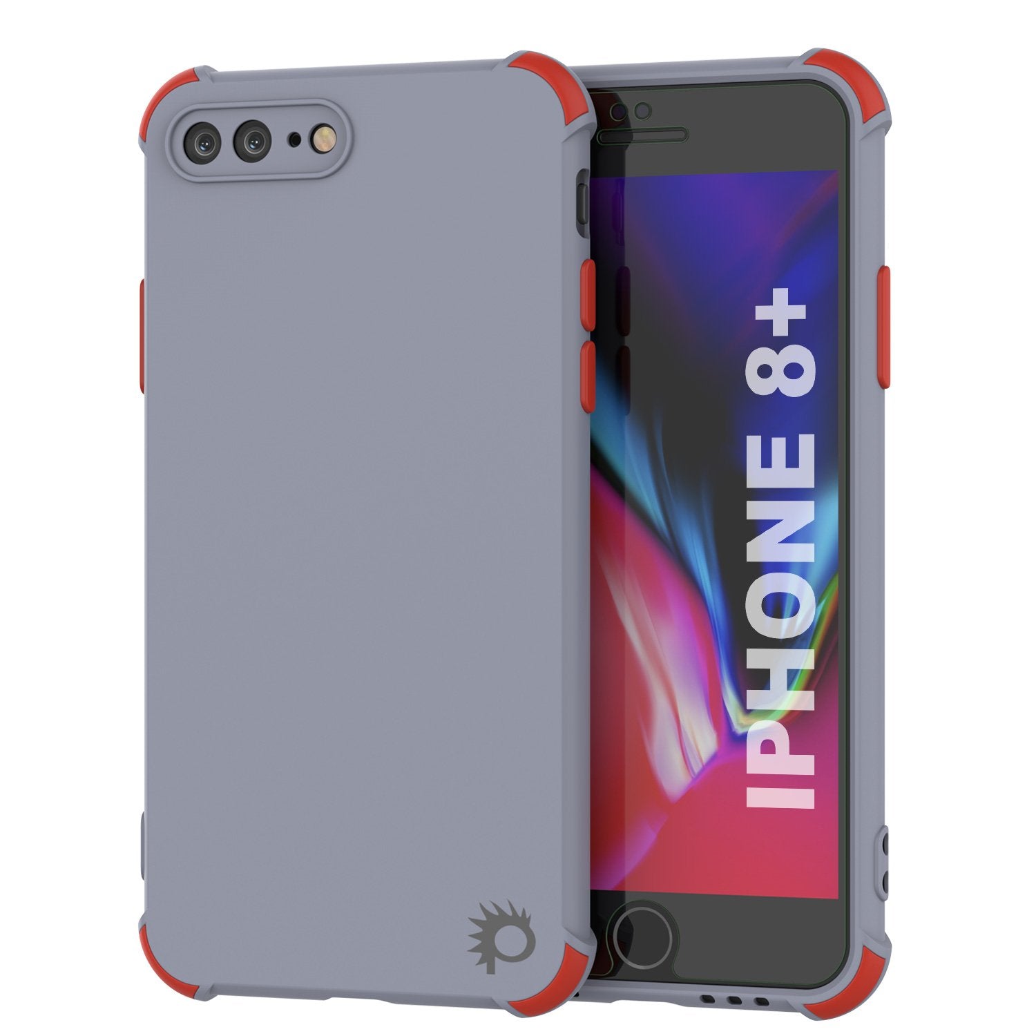 Punkcase Protective & Lightweight TPU Case [Sunshine Series] for iPhone 8+ Plus [Grey]
