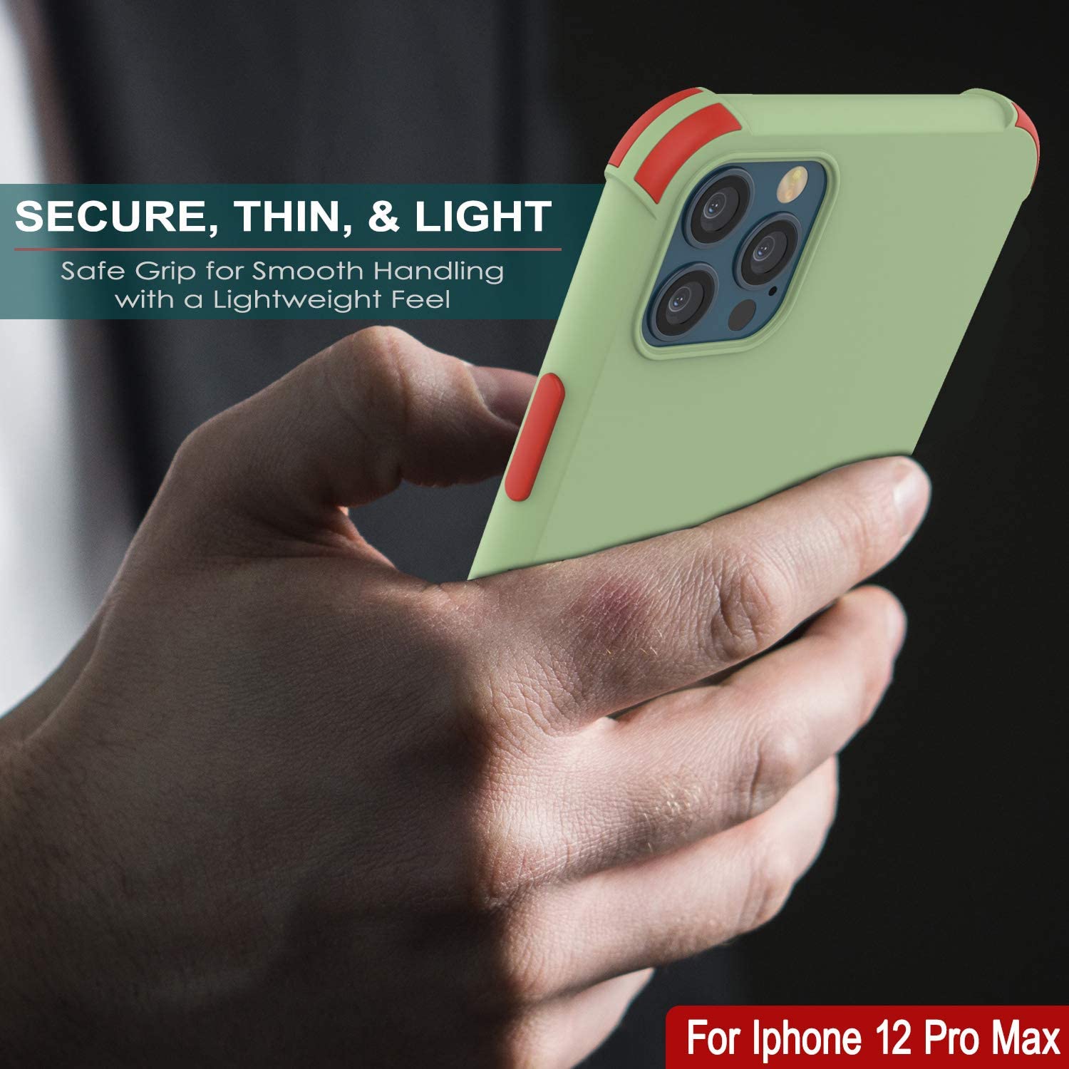 Punkcase Protective & Lightweight TPU Case [Sunshine Series] for iPhone 12 Pro Max [Light Green]