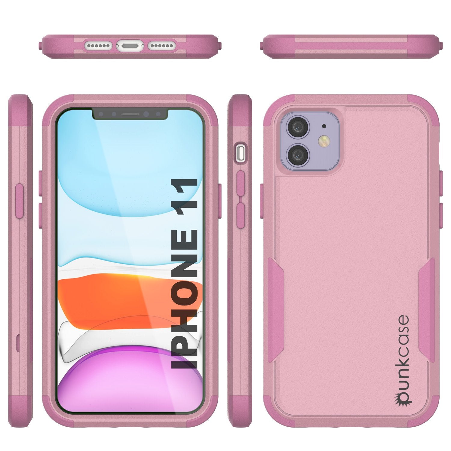 Punkcase for iPhone 11 Belt Clip Multilayer Holster Case [Patron Series] [Pink]