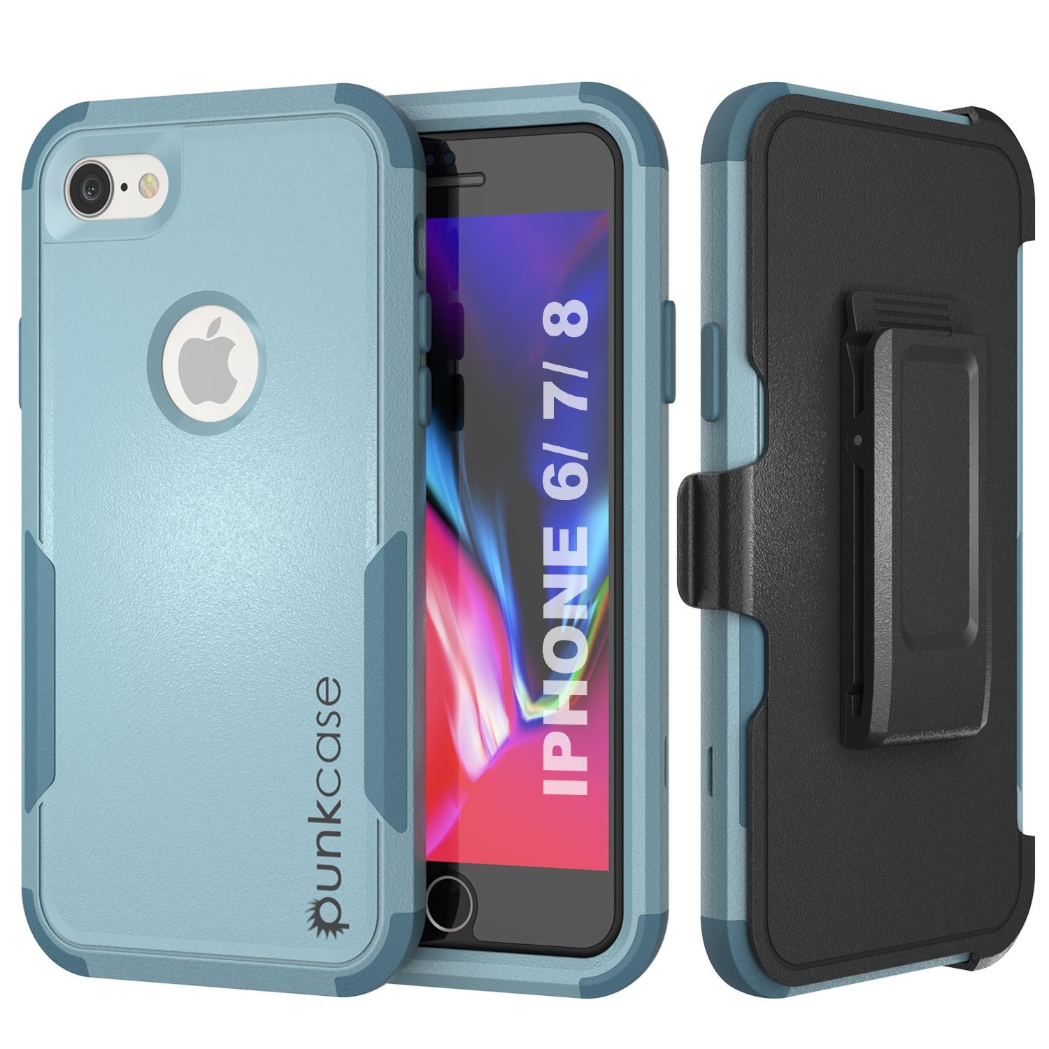 Punkcase for iPhone 7 Belt Clip Multilayer Holster Case [Patron Series] [Mint]