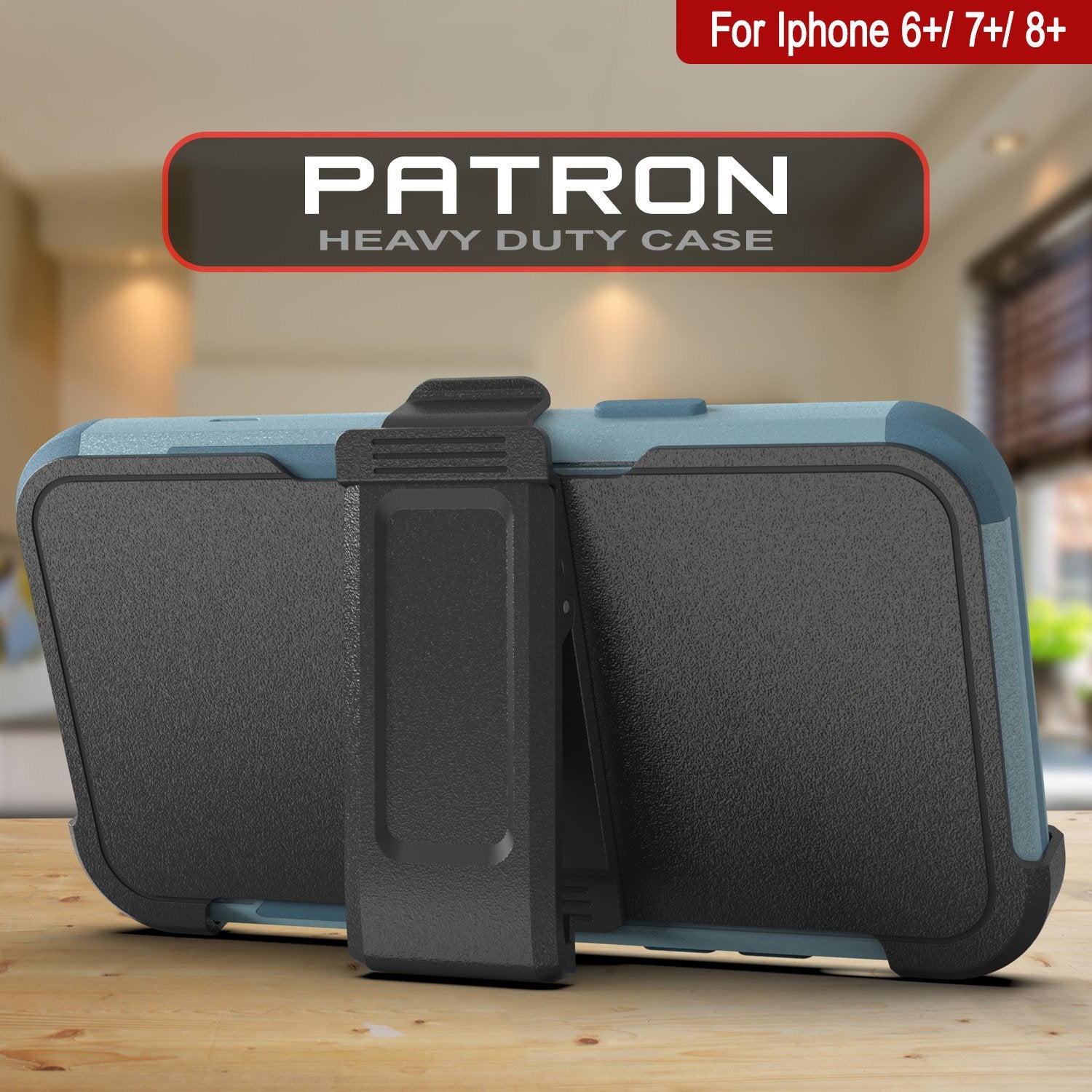 Punkcase for iPhone 8+ Plus Belt Clip Multilayer Holster Case [Patron Series] [Mint]