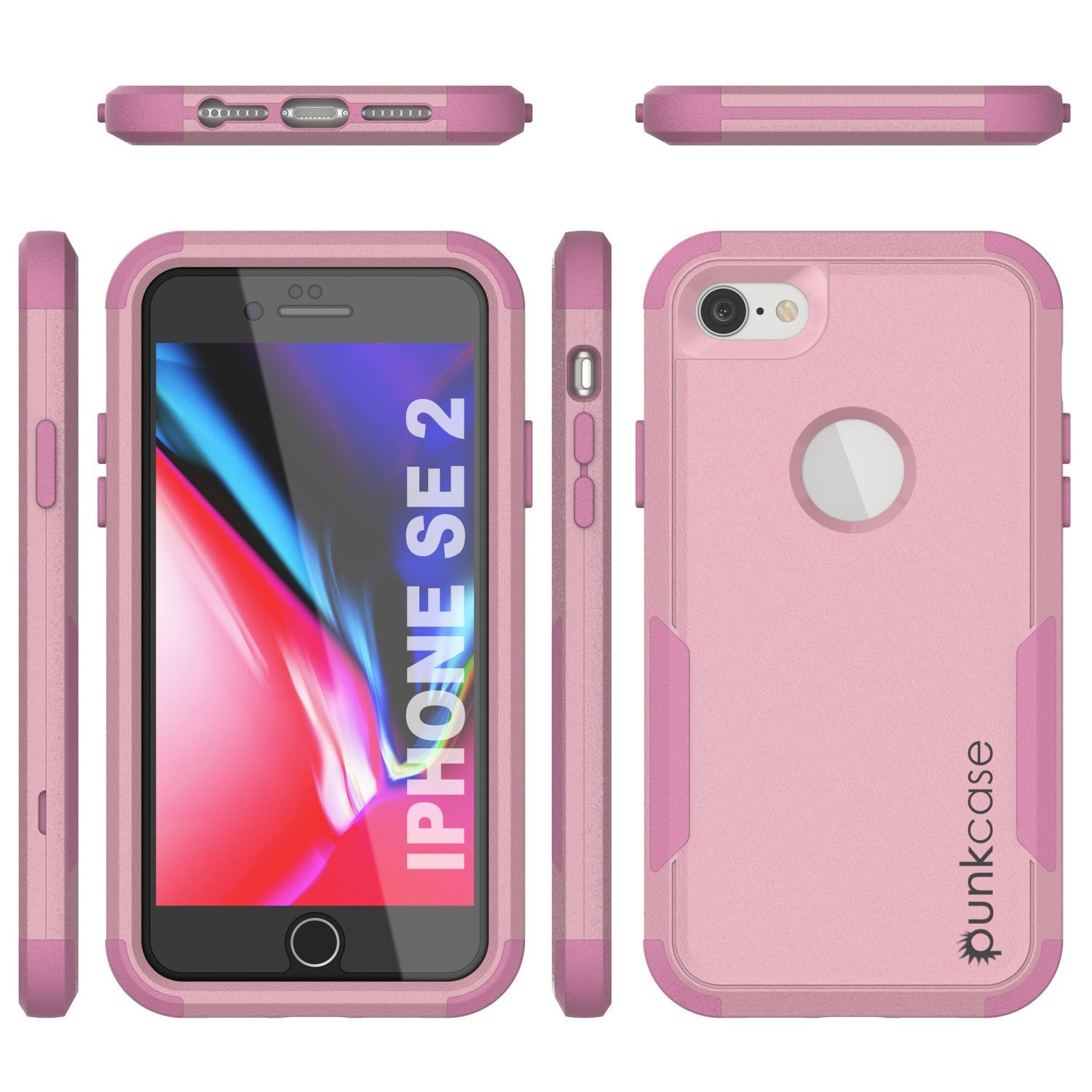 Punkcase for iPhone SE Belt Clip Multilayer Holster Case [Patron Series] [Pink]