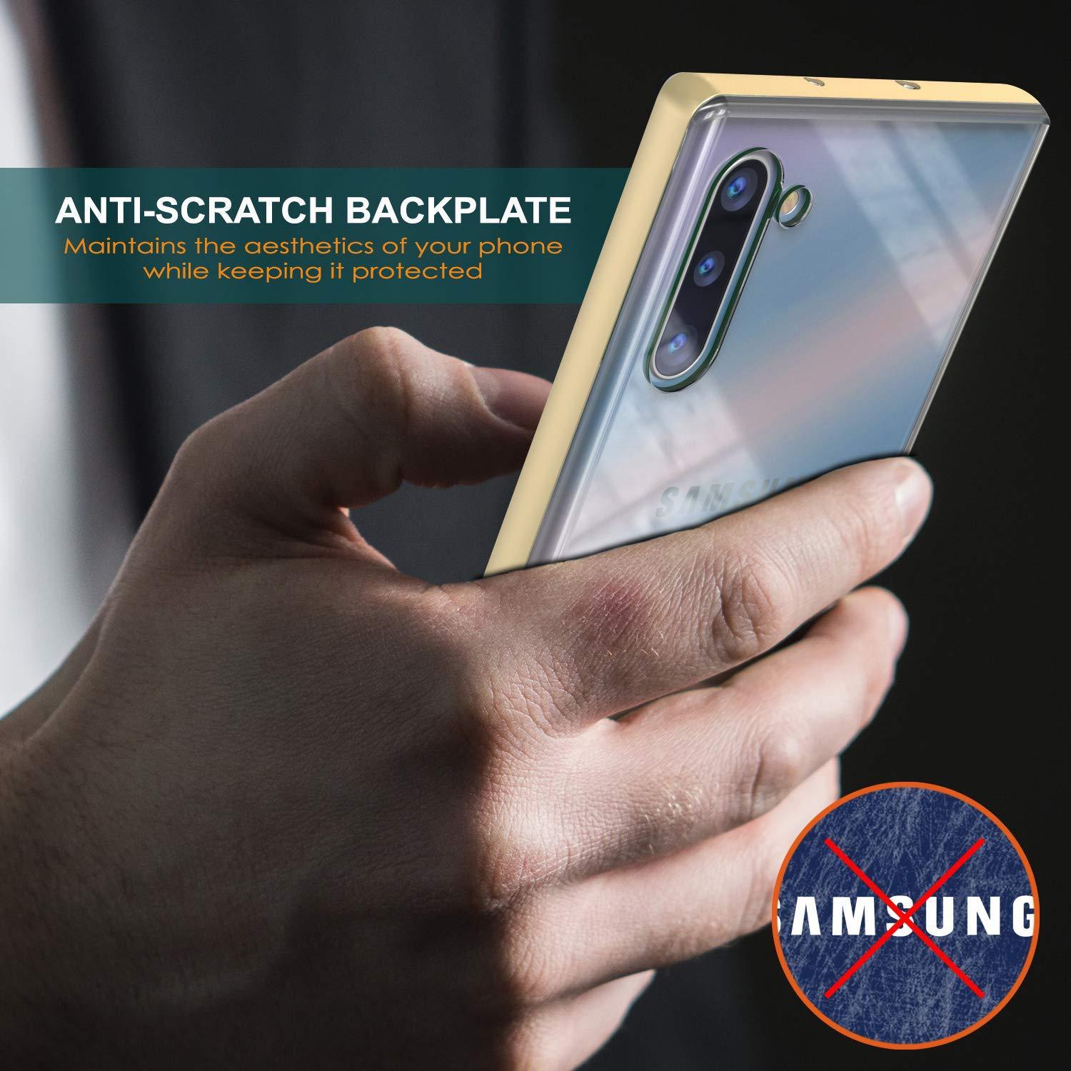 Capinha de Armadura Lucid 3.0 Punksase para Galaxy Note 10 com Suporte Integrado e Película de Proteção  [Ouro]