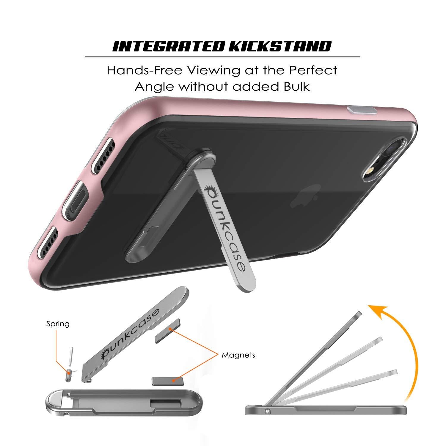 PunkCase iPhone 8 Lucid 3.0 Screen Protector & Anti Shock Case | Rose Gold