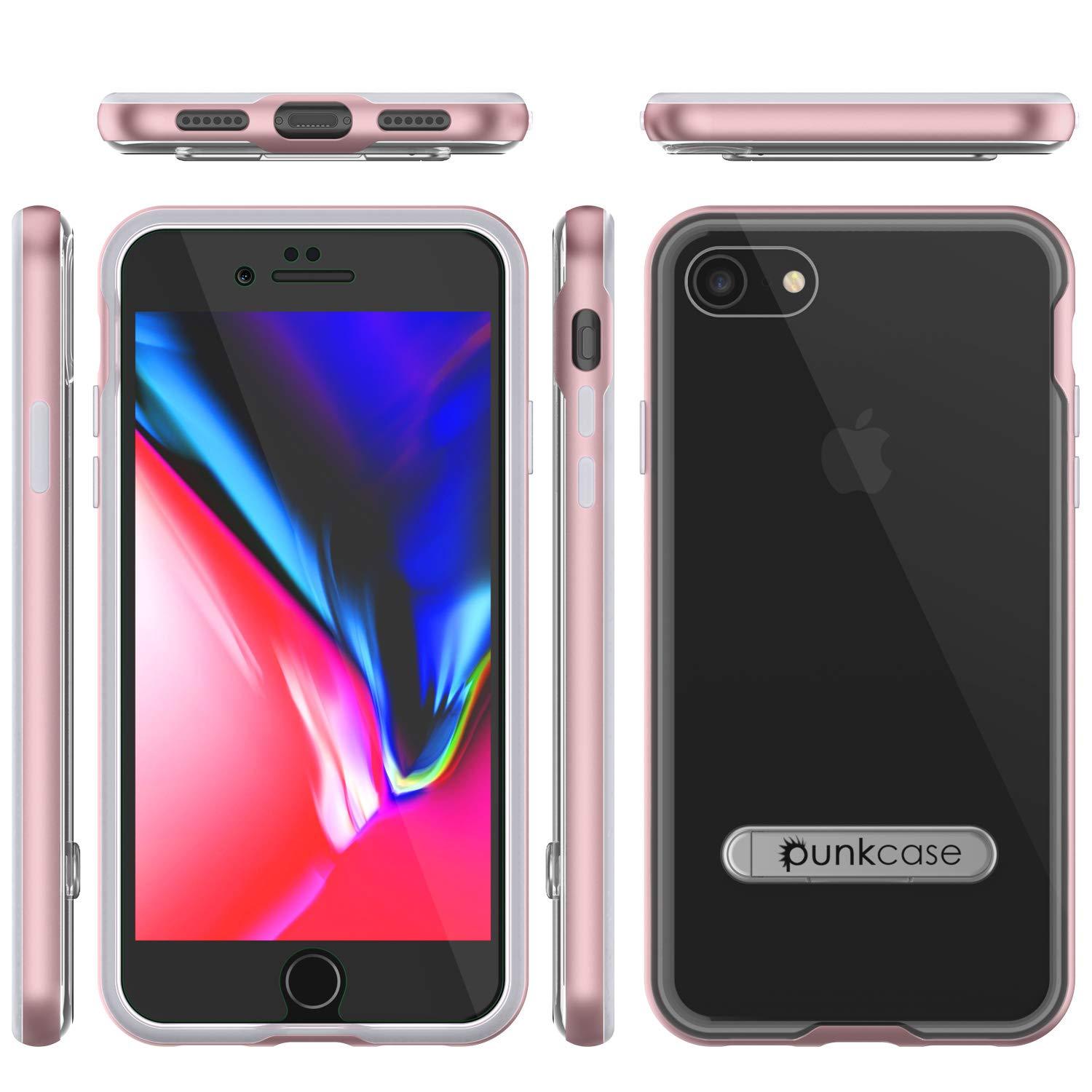 PunkCase iPhone 8 Lucid 3.0 Screen Protector & Anti Shock Case | Rose Gold