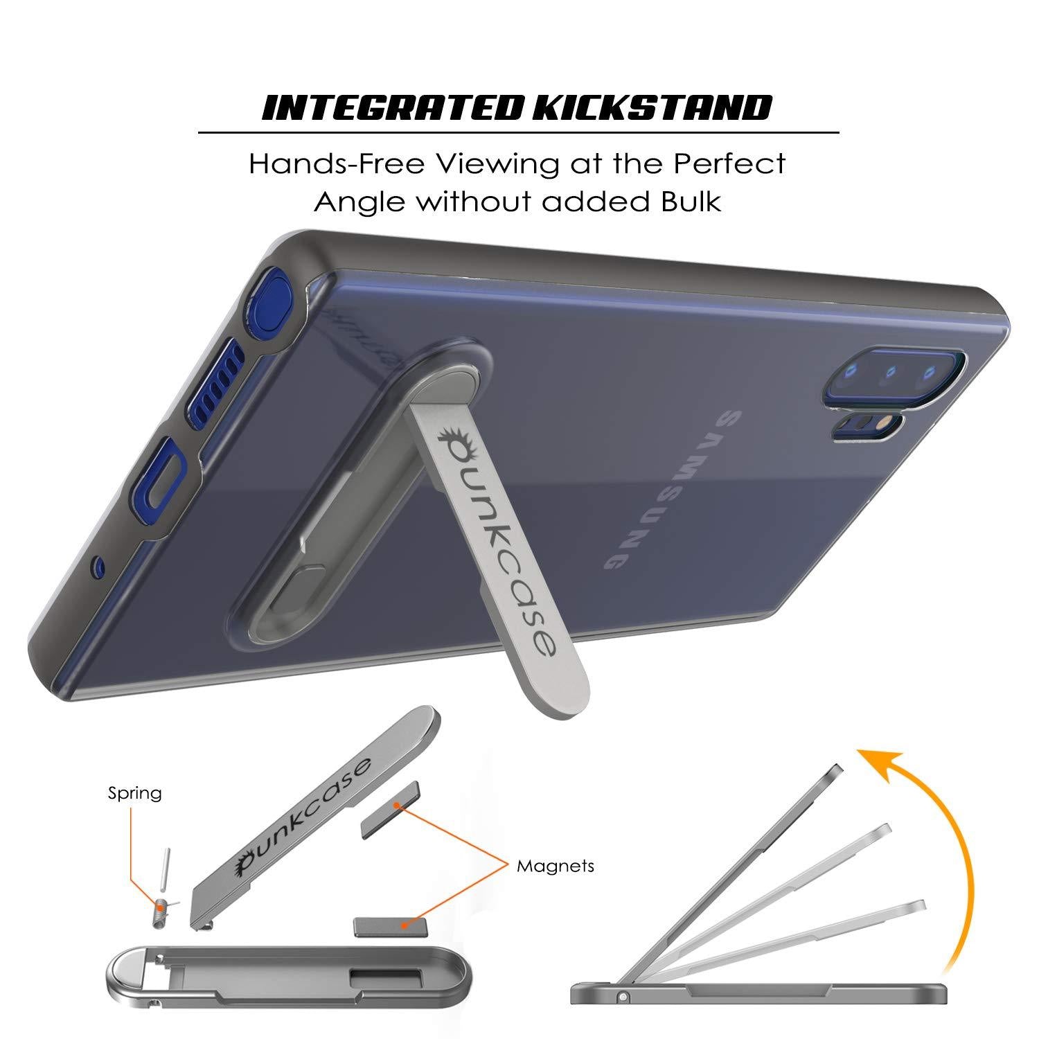 Galaxy Note 10+ Plus Lucid 3.0 PunkCase Armor Cover w/Integrated Kickstand and Screen Protector [Grey]