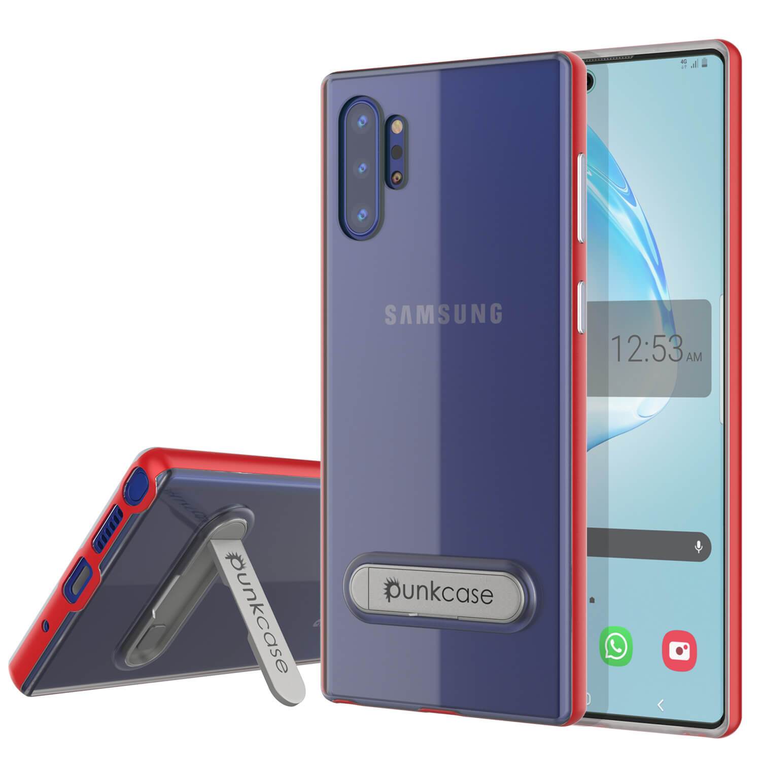 Galaxy Note 10+ Plus Lucid 3.0 PunkCase Armor Cover w/Integrated Kickstand and Screen Protector [Red]