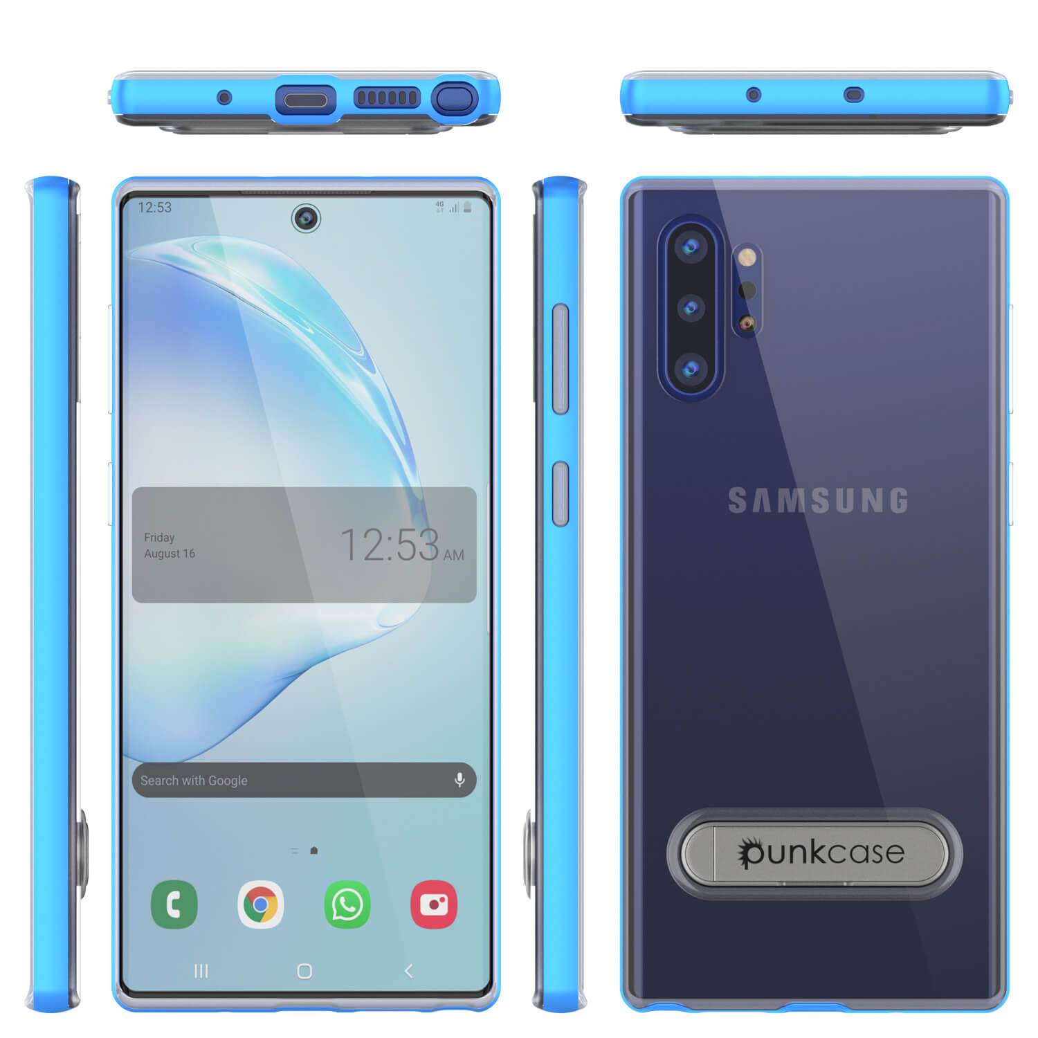 Galaxy Note 10+ Plus Lucid 3.0 PunkCase Armor Cover w/Integrated Kickstand and Screen Protector [Blue]