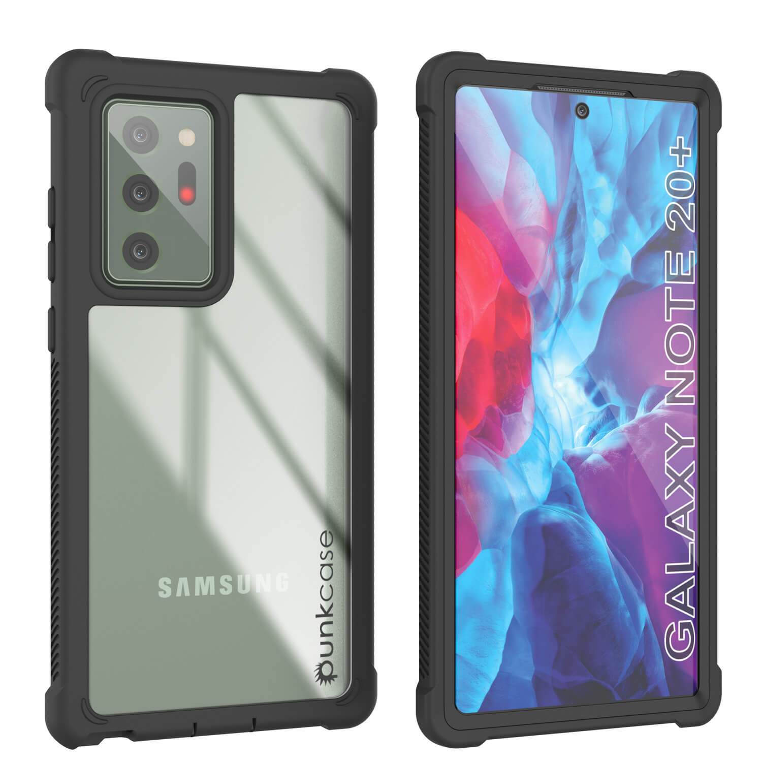 Punkcase Galaxy Note 20 Ultra Case, [Spartan Series] Clear Rugged Heavy Duty Cover W/Built in Screen Protector