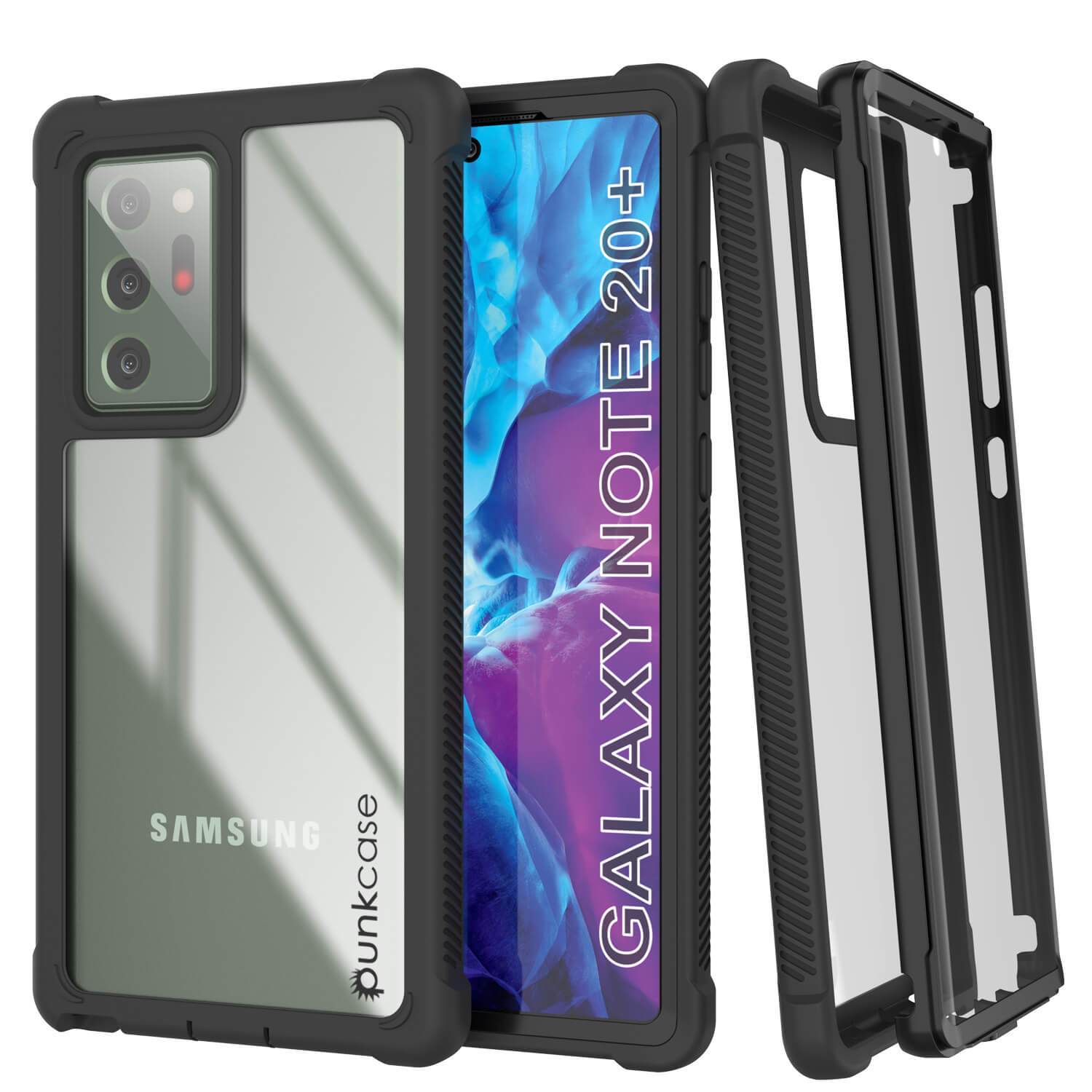 Punkcase Galaxy Note 20 Ultra Case, [Spartan Series] Clear Rugged Heavy Duty Cover W/Built in Screen Protector
