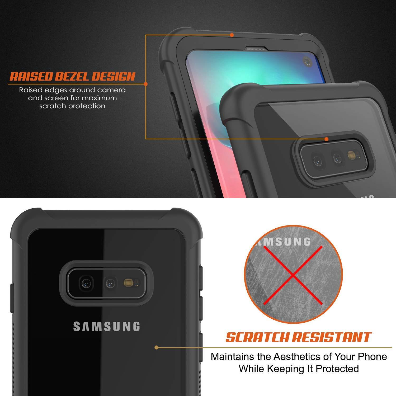 PunkCase Galaxy S20+ Plus Case, [Spartan Series] Clear Rugged Heavy Duty Cover W/Built in Screen Protector [Black]