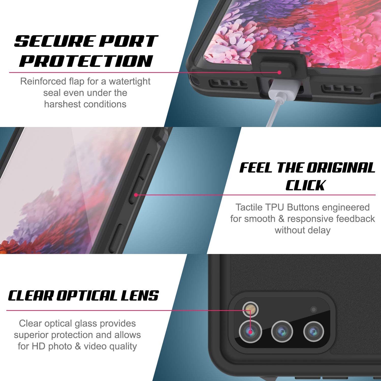 Galaxy S20 Waterproof Case, Punkcase [KickStud Series] Armor Cover [Purple]