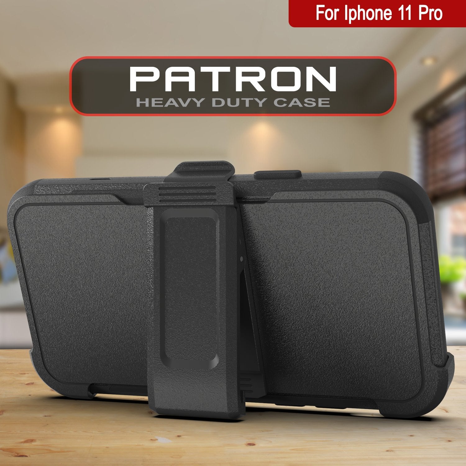 Punkcase for iPhone 11 Pro Belt Clip Multilayer Holster Case [Patron Series] [Black]