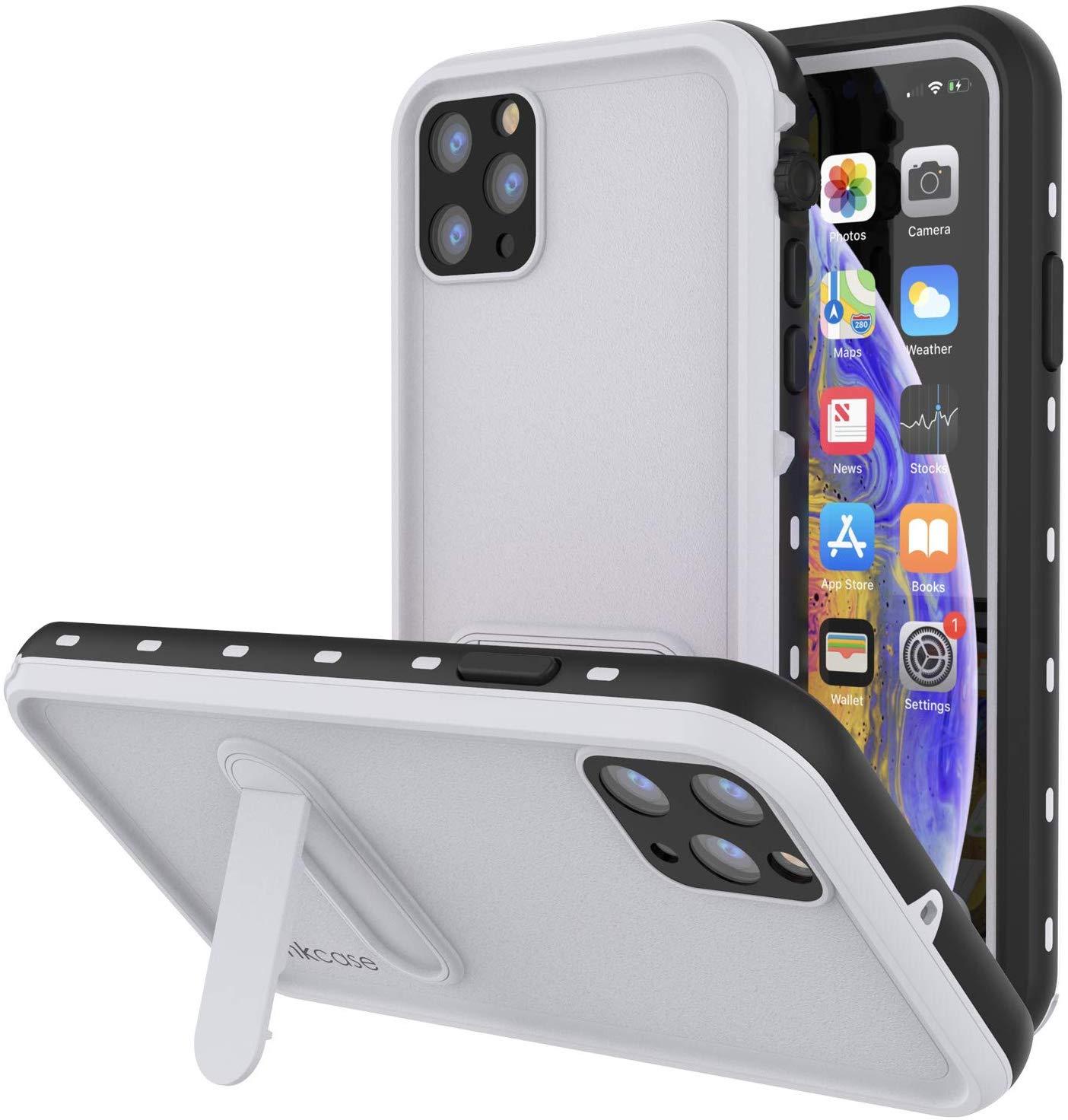 iPhone 11 Pro Max Waterproof Case, Punkcase [KickStud Series] Armor Cover [White]