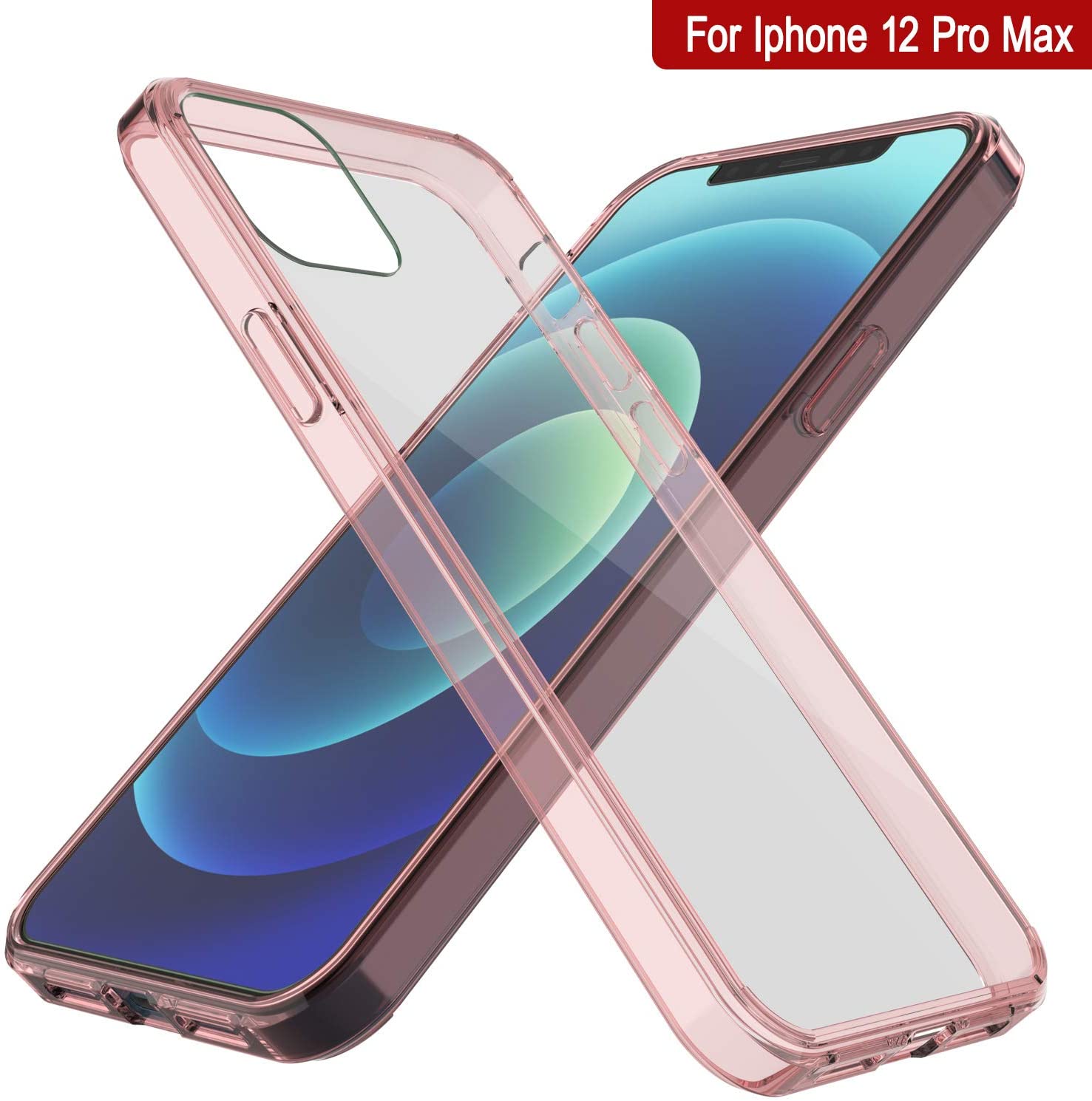 iPhone 13 Pro Max Case Punkcase® LUCID 2.0 Crystal Pink Series w/ PUNK SHIELD Screen Protector | Ultra Fit