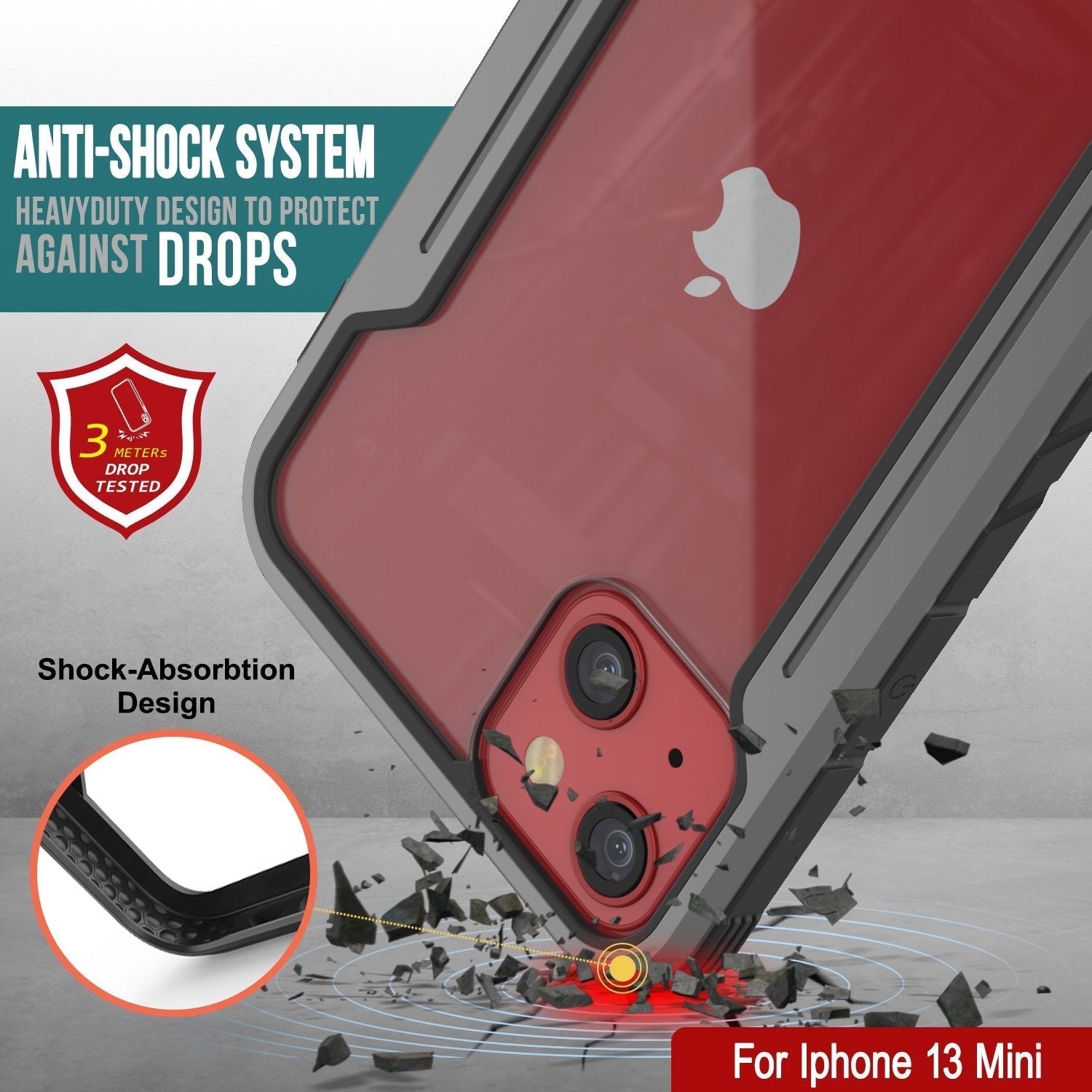 Punkcase iPhone 14 Plus Ravenger MAG Defense Case Protective Military Grade Multilayer Cover [Grey-Black]