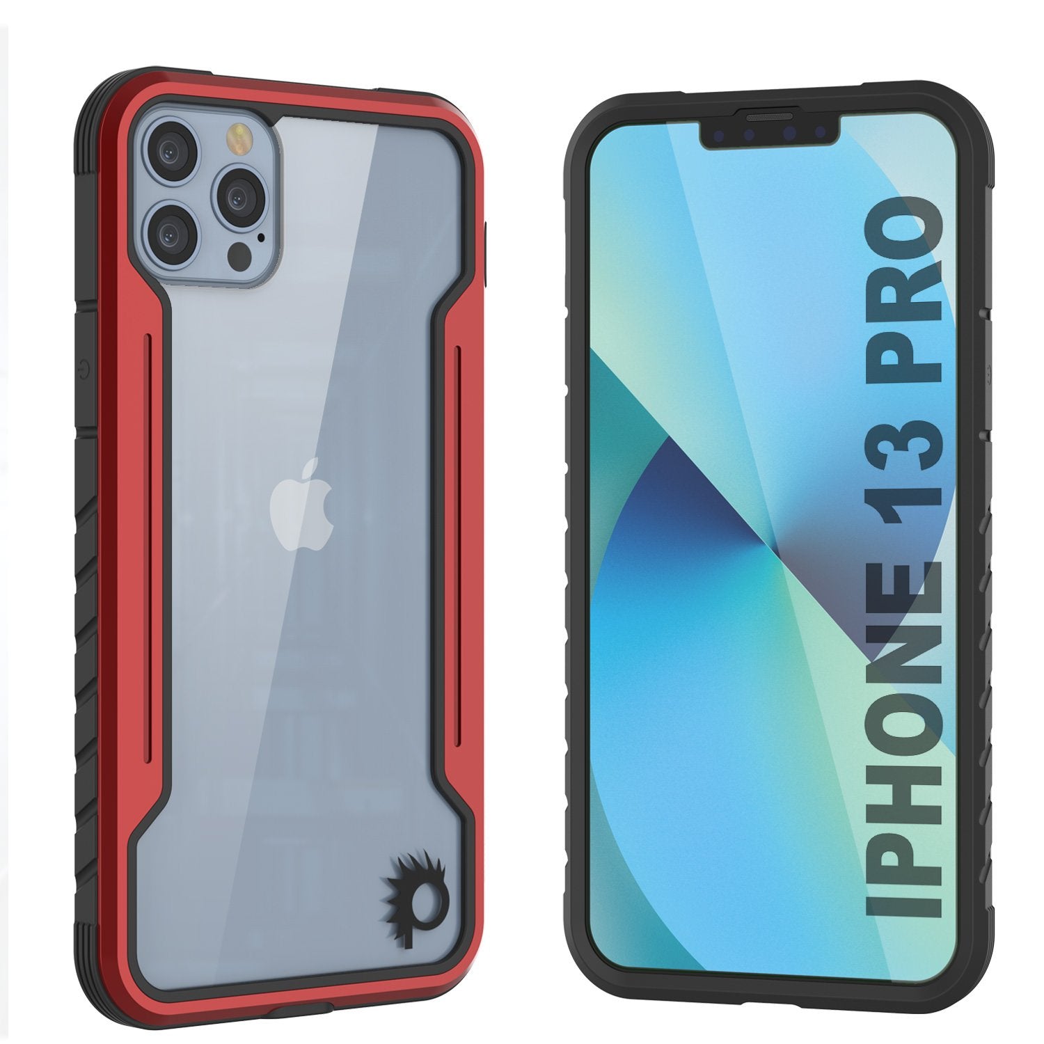 Punkcase iPhone 14 Pro Ravenger MAG Defense Case Protective Military Grade Multilayer Cover [Red]