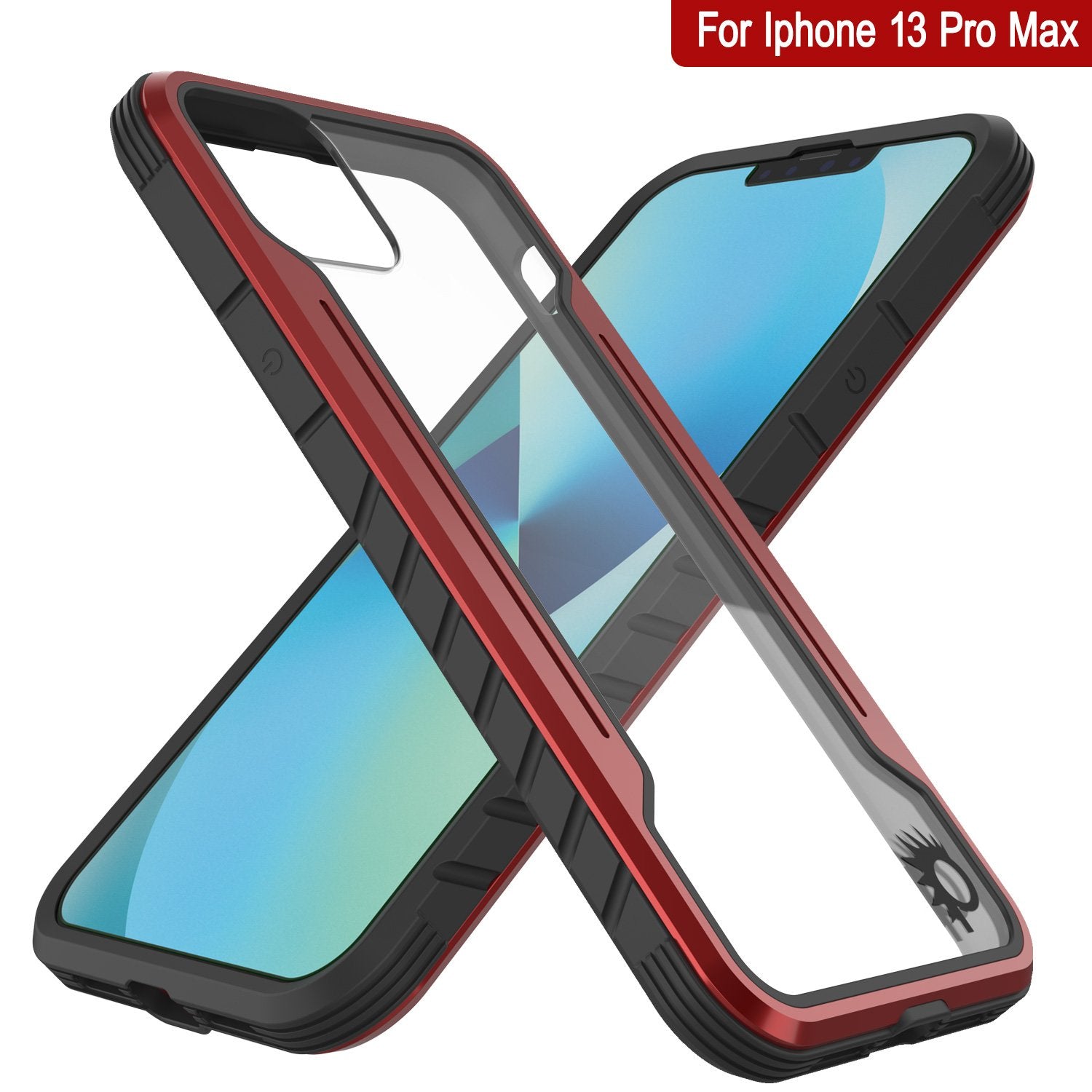 Punkcase iPhone 14 Pro Max Ravenger MAG Defense Case Protective Military Grade Multilayer Cover [Red]