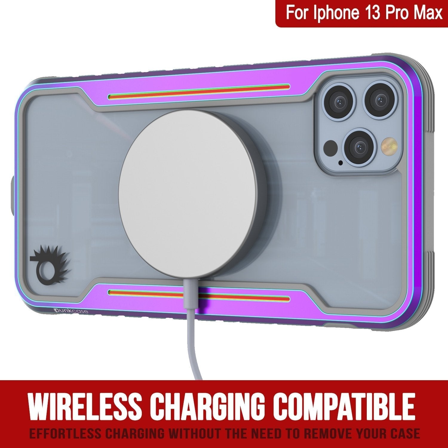 Punkcase iPhone 14 Pro Max Ravenger MAG Defense Case Protective Military Grade Multilayer Cover [Rainbow]