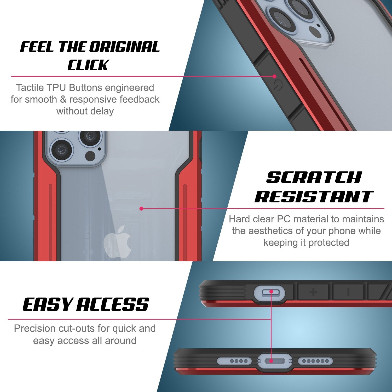 Punkcase iPhone 14 Pro Max Ravenger MAG Defense Case Protective Military Grade Multilayer Cover [Rainbow]