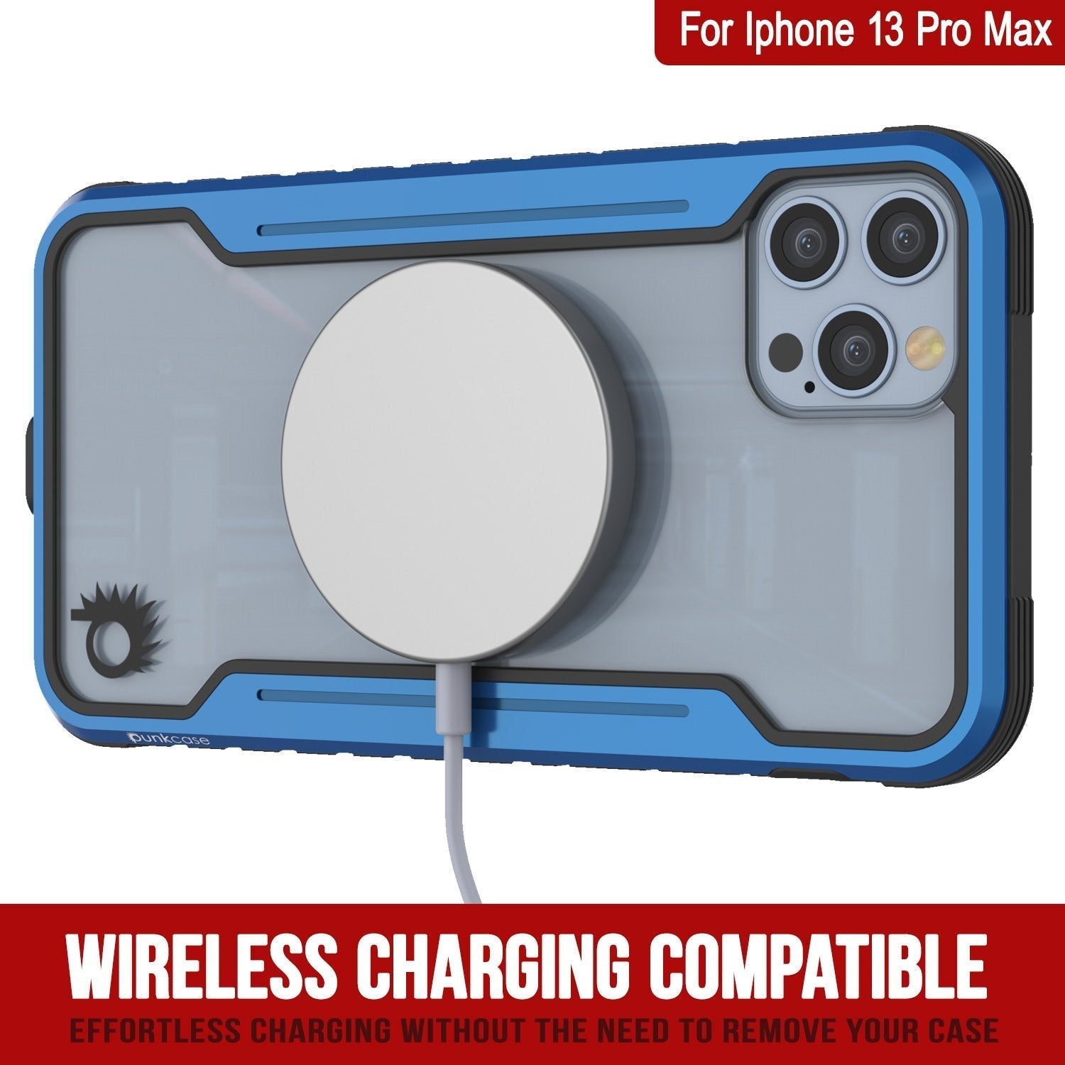 Punkcase iPhone 14 Pro Max Ravenger MAG Defense Case Protective Military Grade Multilayer Cover [Navy Blue]