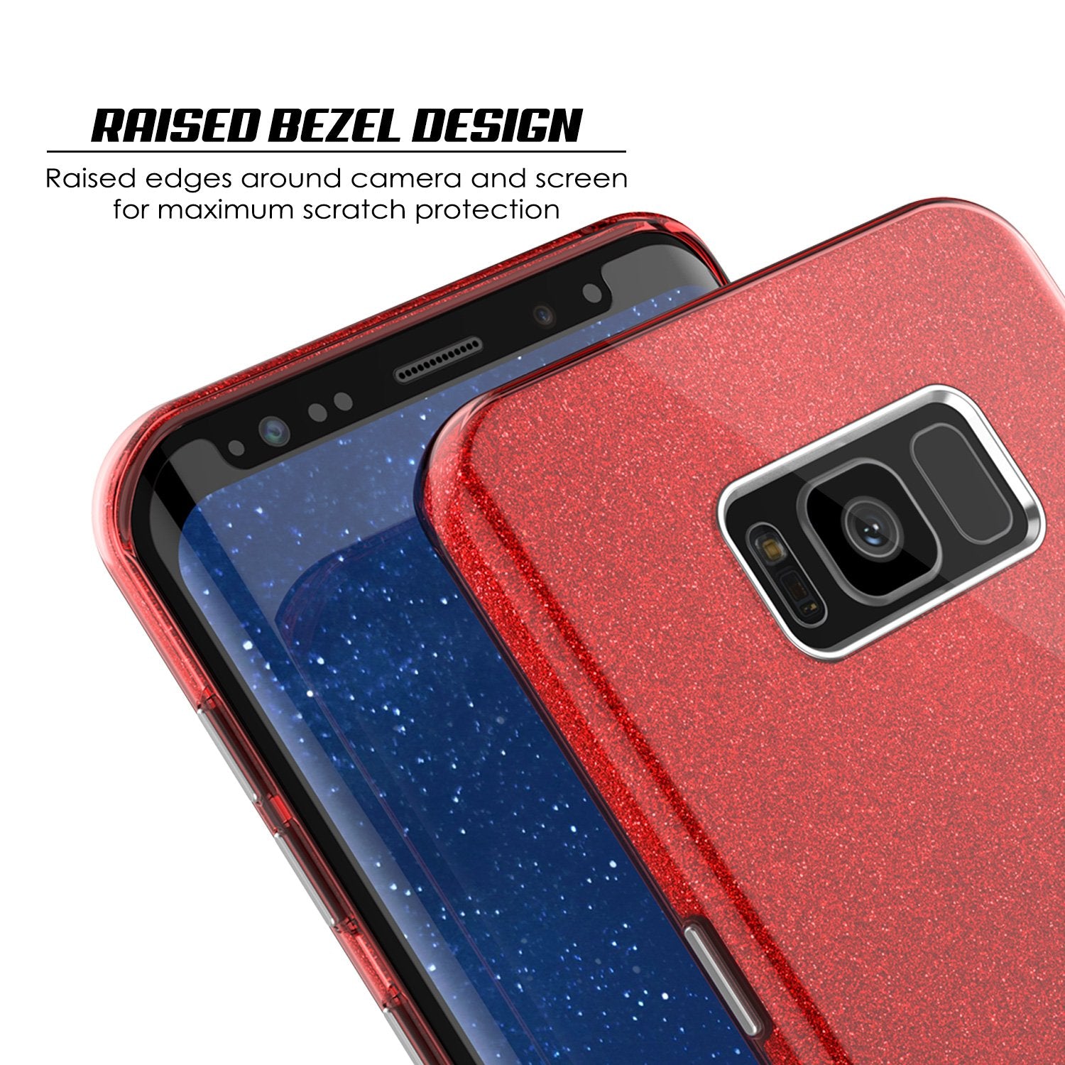 Galaxy S8 Case, Punkcase Galactic 2.0 Series Armor Red Cover