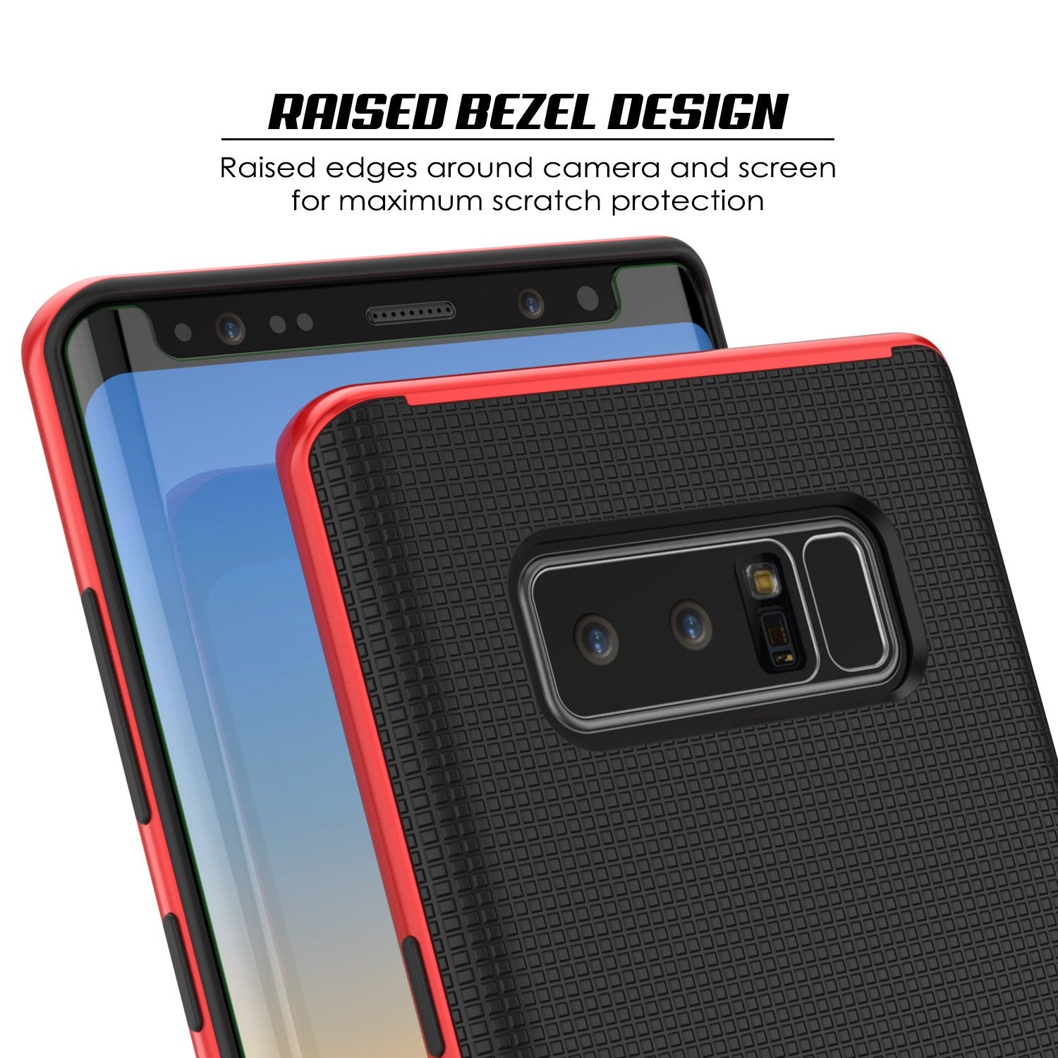 Galaxy Note 8 Screen/Shock Protective Dual Layer Case [Red]