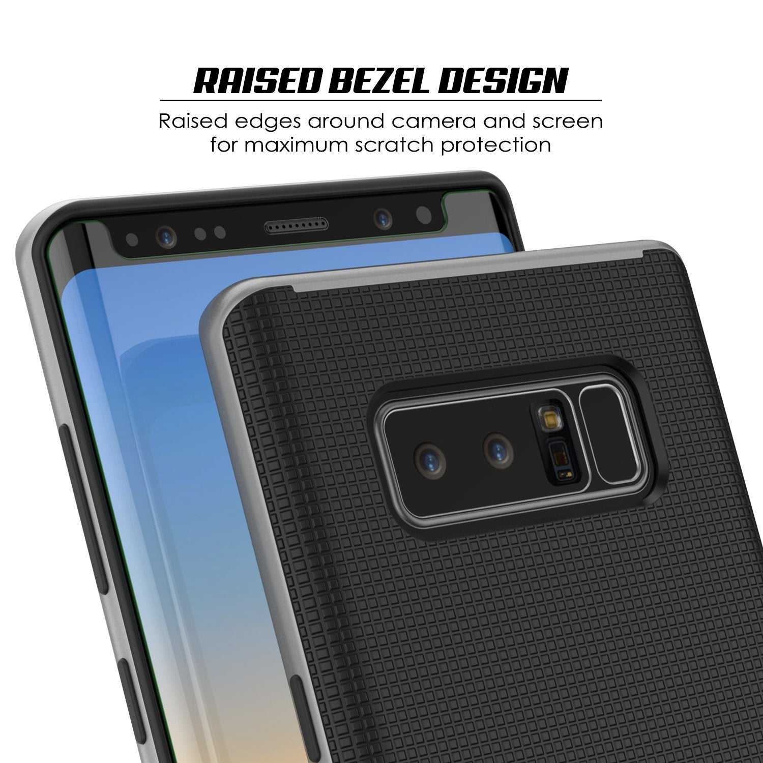Galaxy Note 8 Screen/Shock Protective Dual Layer Case [Silver]