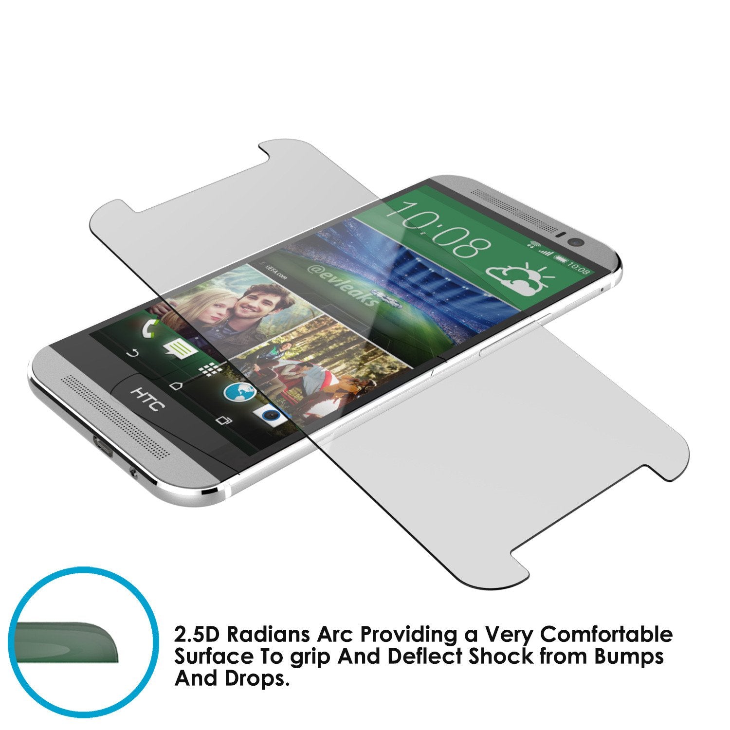 M9 Tempered Glass Screen Protector, Punkcase SHIELD HTC One M9 Tempered Glass 0.33mm Thick 9H