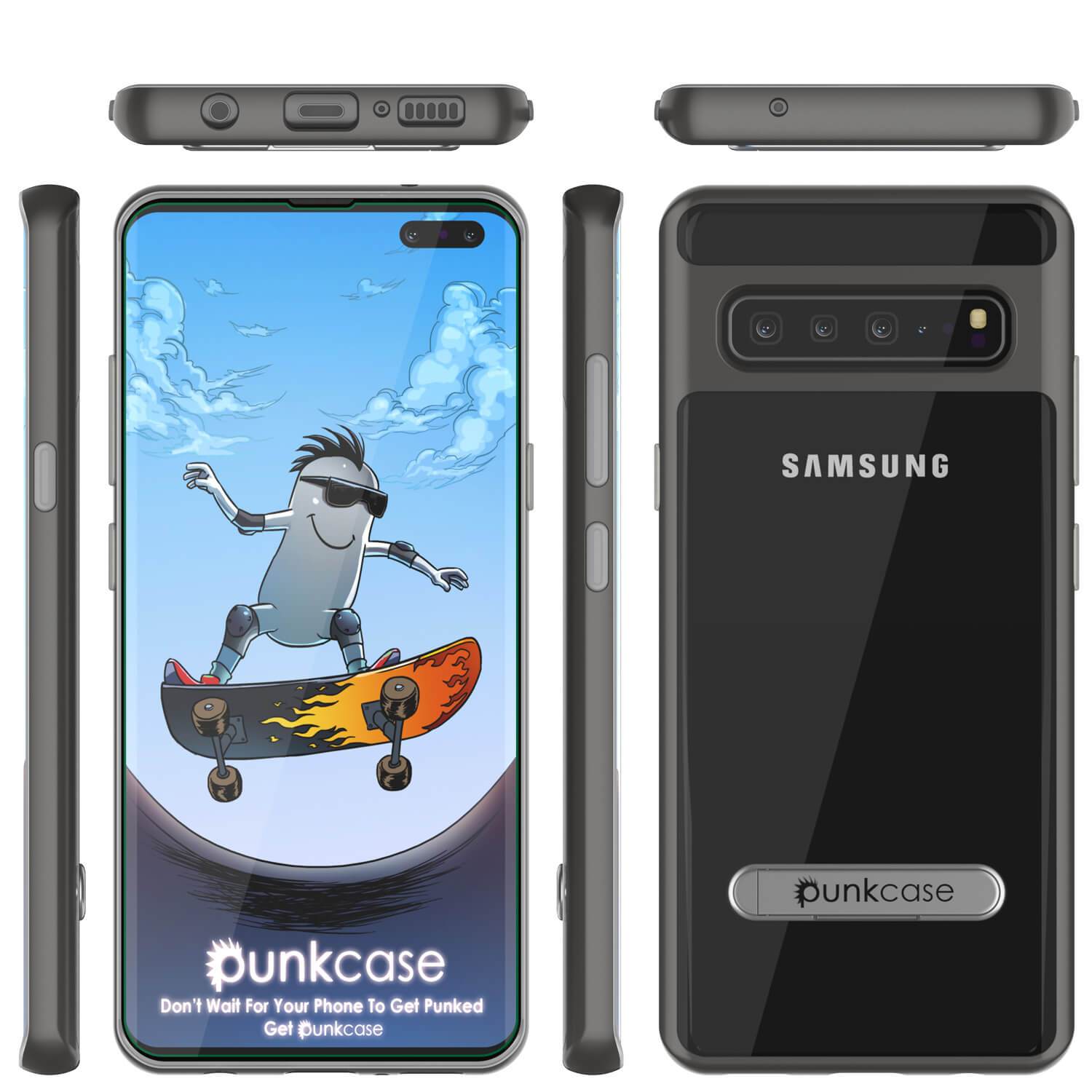 Galaxy S10 5G Case, PUNKcase [LUCID 3.0 Series] [Slim Fit] Armor Cover w/ Integrated Screen Protector [Grey]