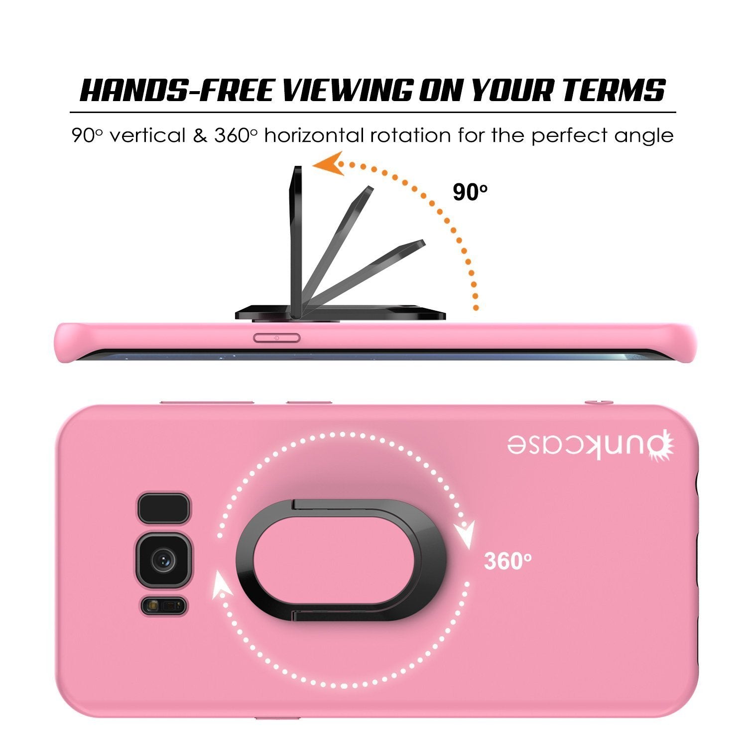 Galaxy S8 PLUS, Punkcase Magnetix Screen Protector Slim Case [Pink]