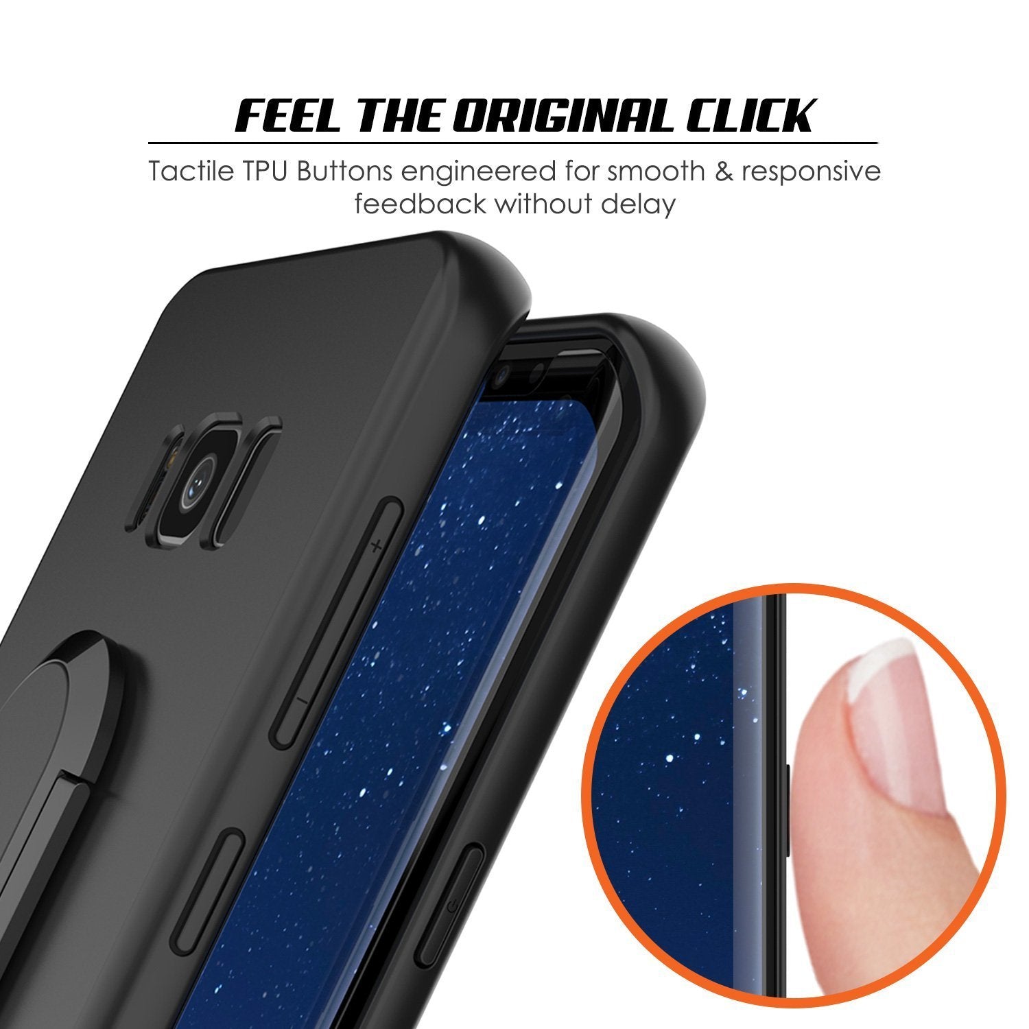 Galaxy S8 PLUS, Punkcase Magnetix Screen Protector Slim Case [Black]
