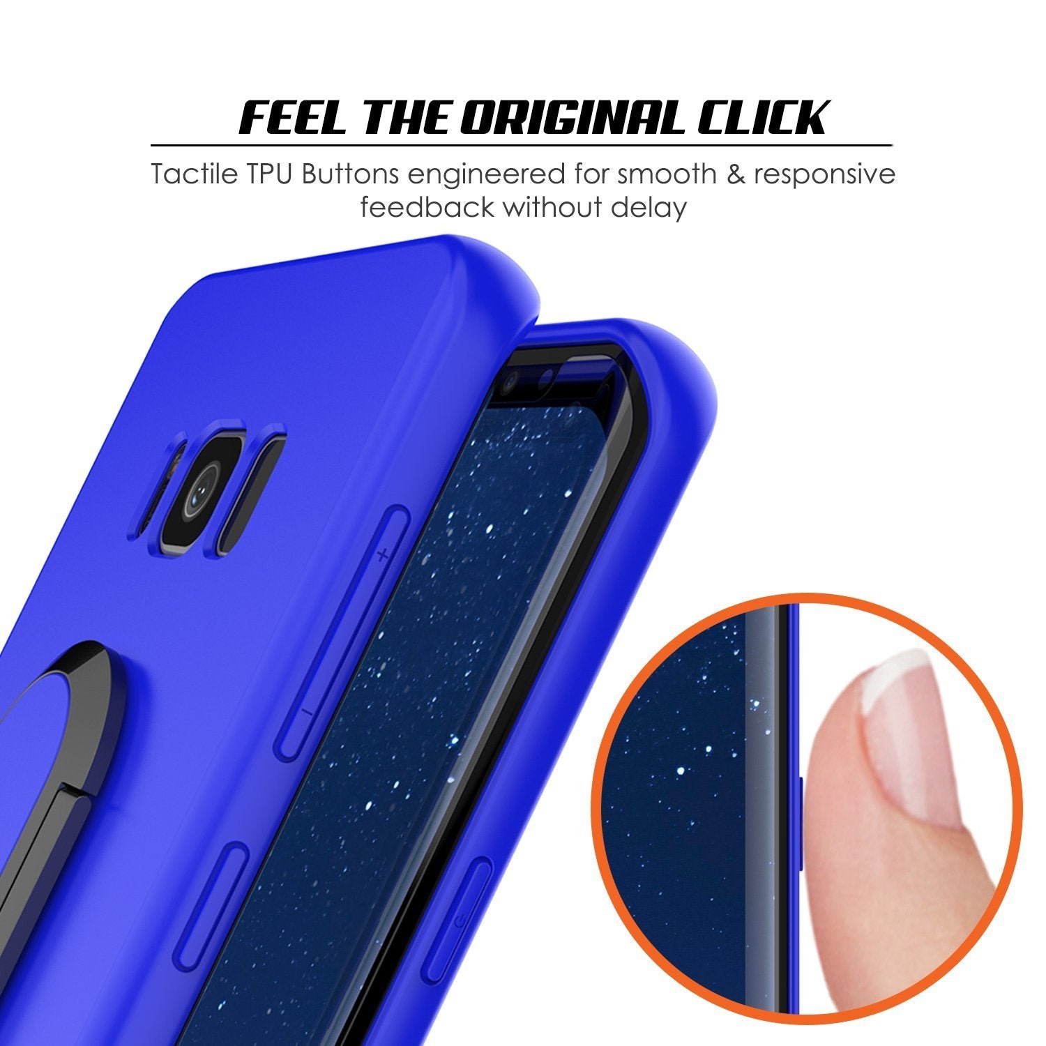 Galaxy S8 PLUS, Punkcase Magnetix Screen Protector Slim Case [Blue]