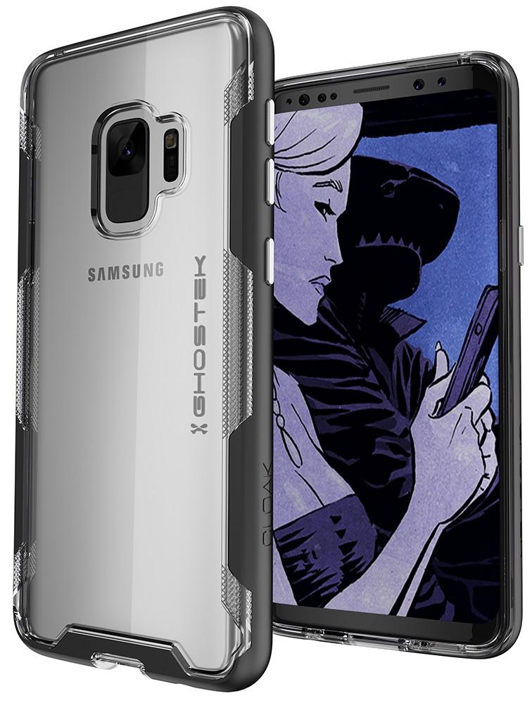 Galaxy S9 Clear Protective Case | Cloak 3 Series [Black]