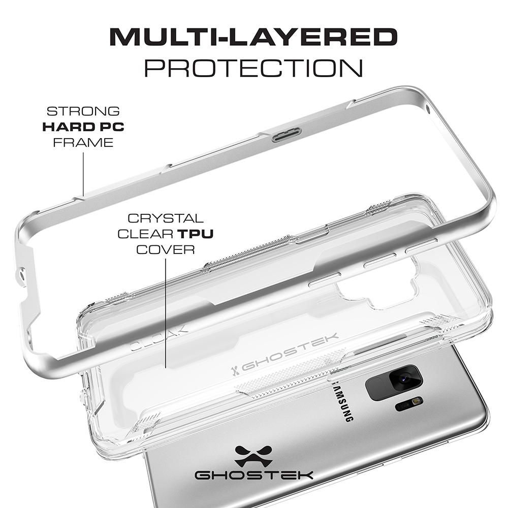Galaxy S9 Clear Protective Case | Cloak 3 Series [Black]
