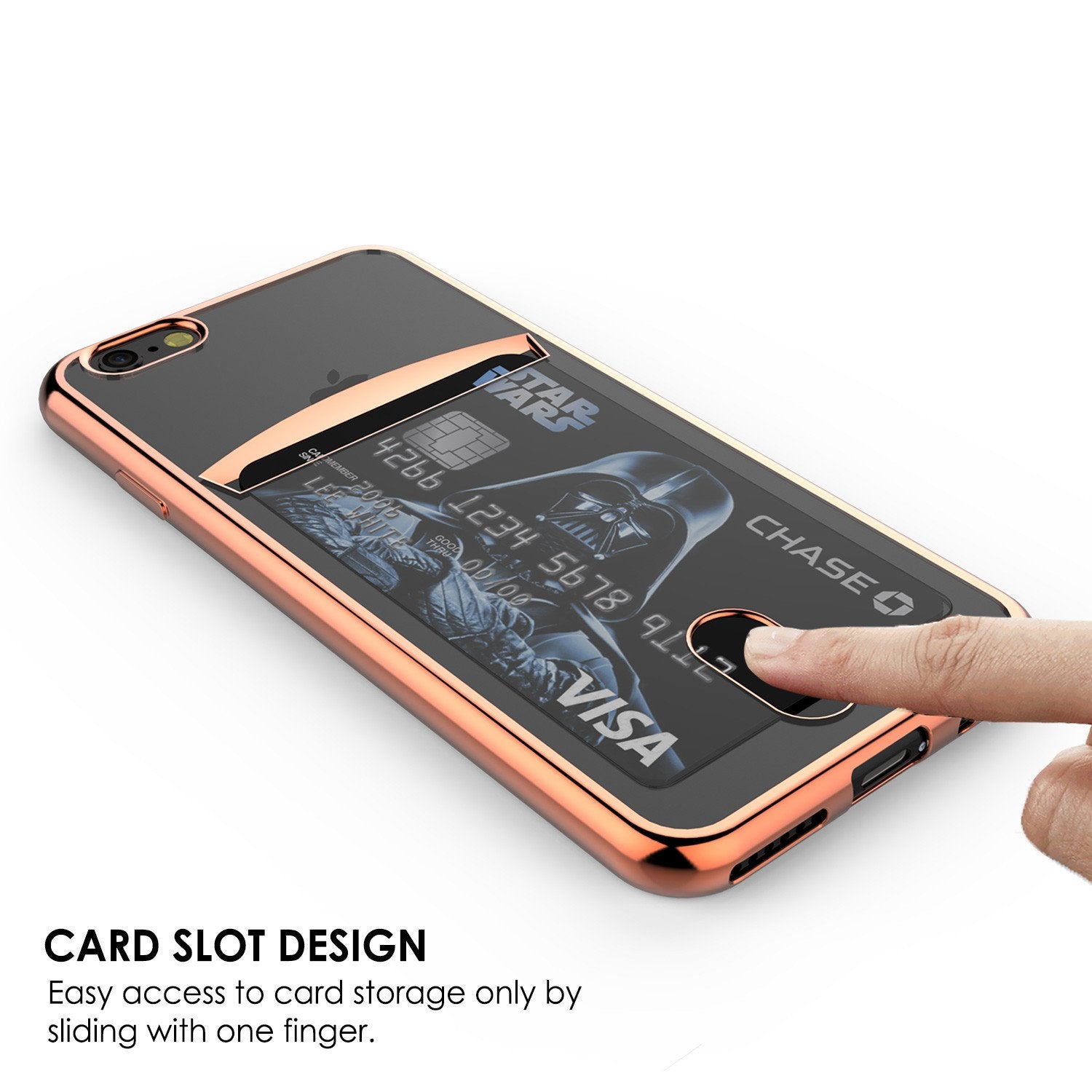 iPhone 7+ Plus Case, PUNKCASE® LUCID Rose Gold Series | Card Slot | SHIELD Screen Protector