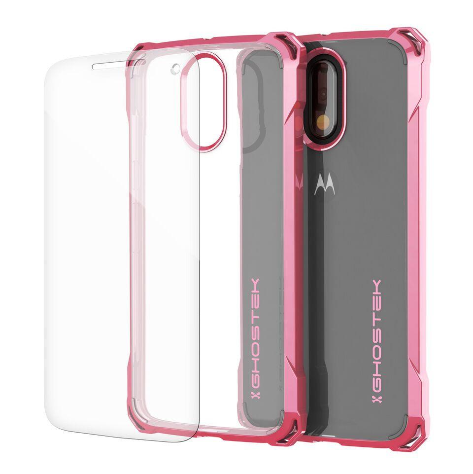 Moto G4 Case, Ghostek Covert Peach Series | Clear TPU | Explosion-Proof Screen Protector |Ultra Fit