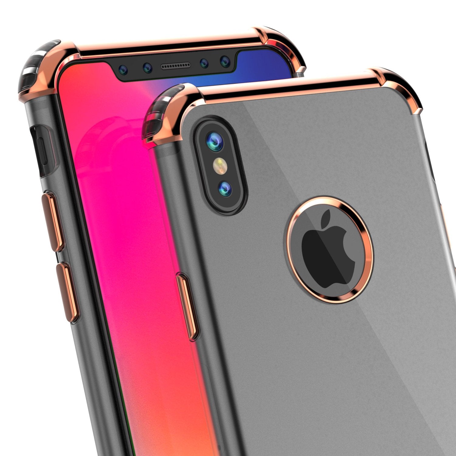 iPhone X Case, Punkcase [BLAZE SERIES] Protective Cover W/ PunkShield Screen Protector [Shockproof] [Slim Fit] for Apple iPhone 10 [Rosegold]