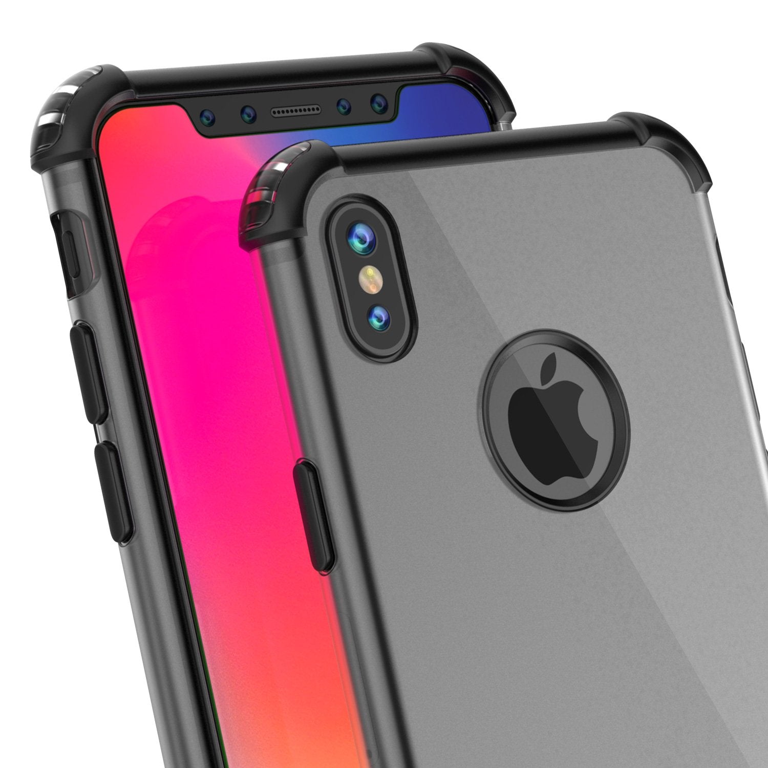 iPhone X Case, Punkcase [BLAZE SERIES] Protective Cover W/ PunkShield Screen Protector [Shockproof] [Slim Fit] for Apple iPhone 10 [Black]
