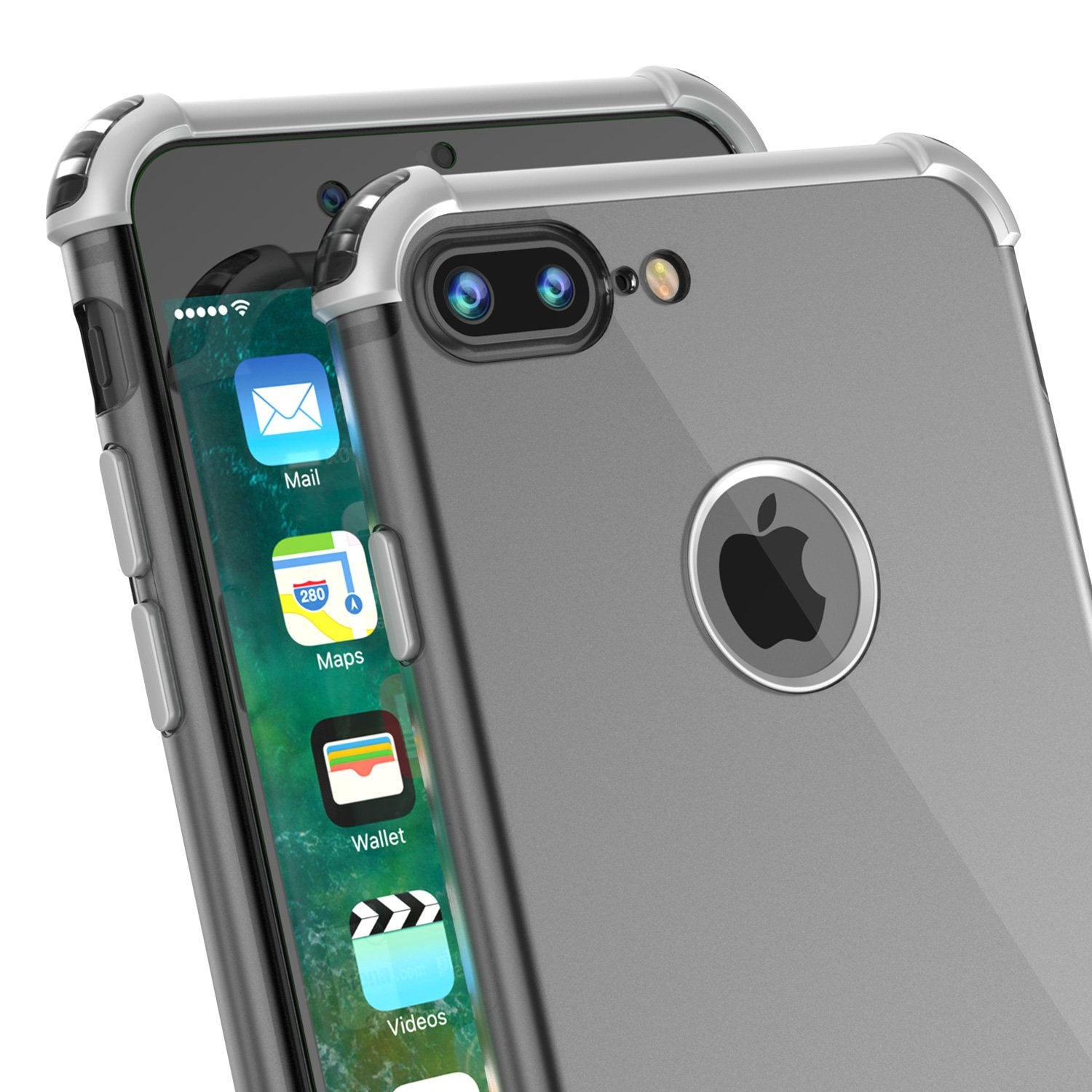 iPhone 8 PLUS Case, Punkcase BLAZE SERIES Protective Cover [Silver]