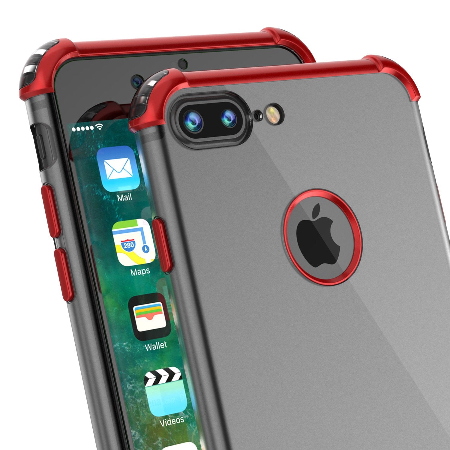 iPhone 7 PLUS Case, Punkcase BLAZE SERIES Protective Cover [Red]