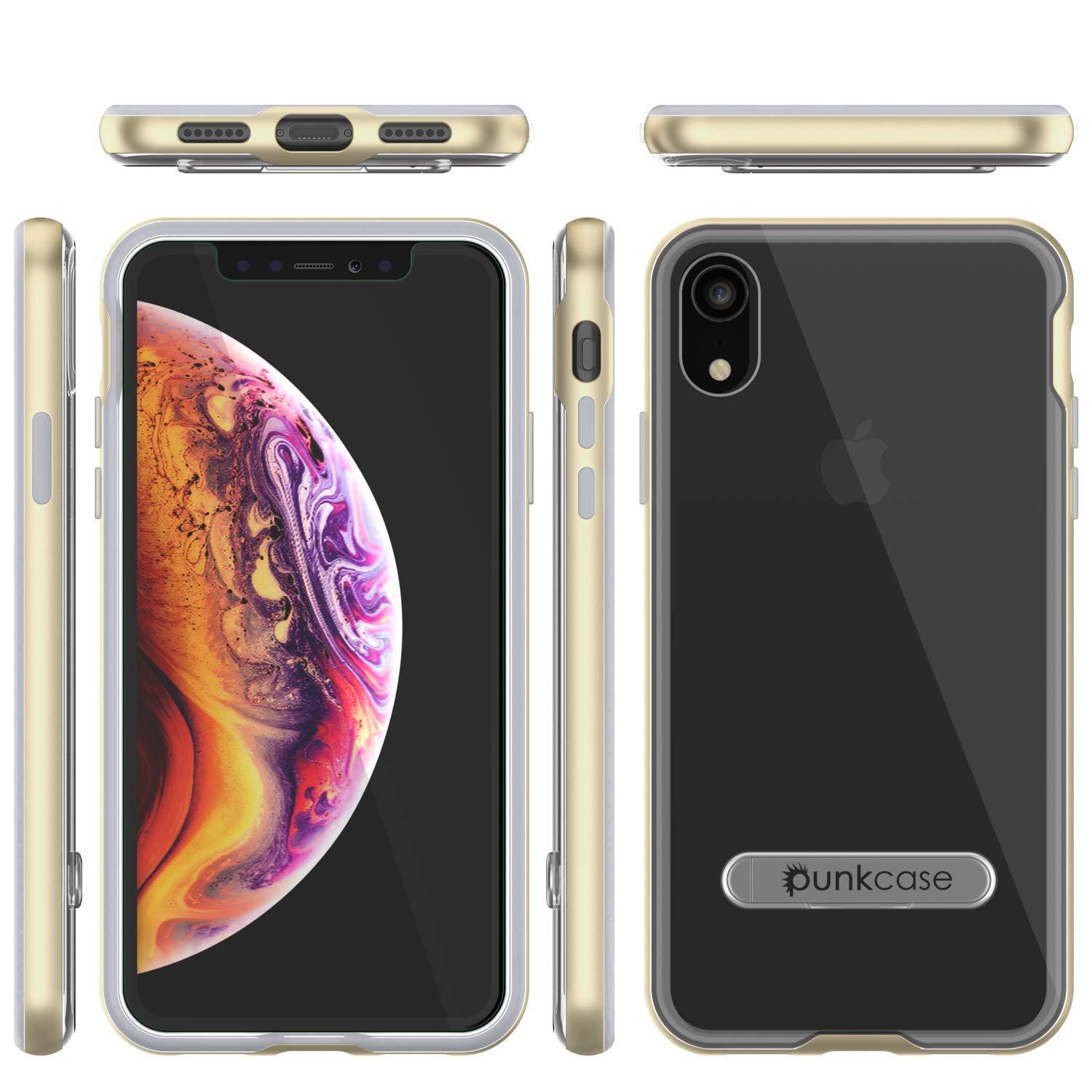 iPhone XR Case, PUNKcase [LUCID 3.0 Series] [Slim Fit] Armor Cover w/ Integrated Screen Protector [Gold]